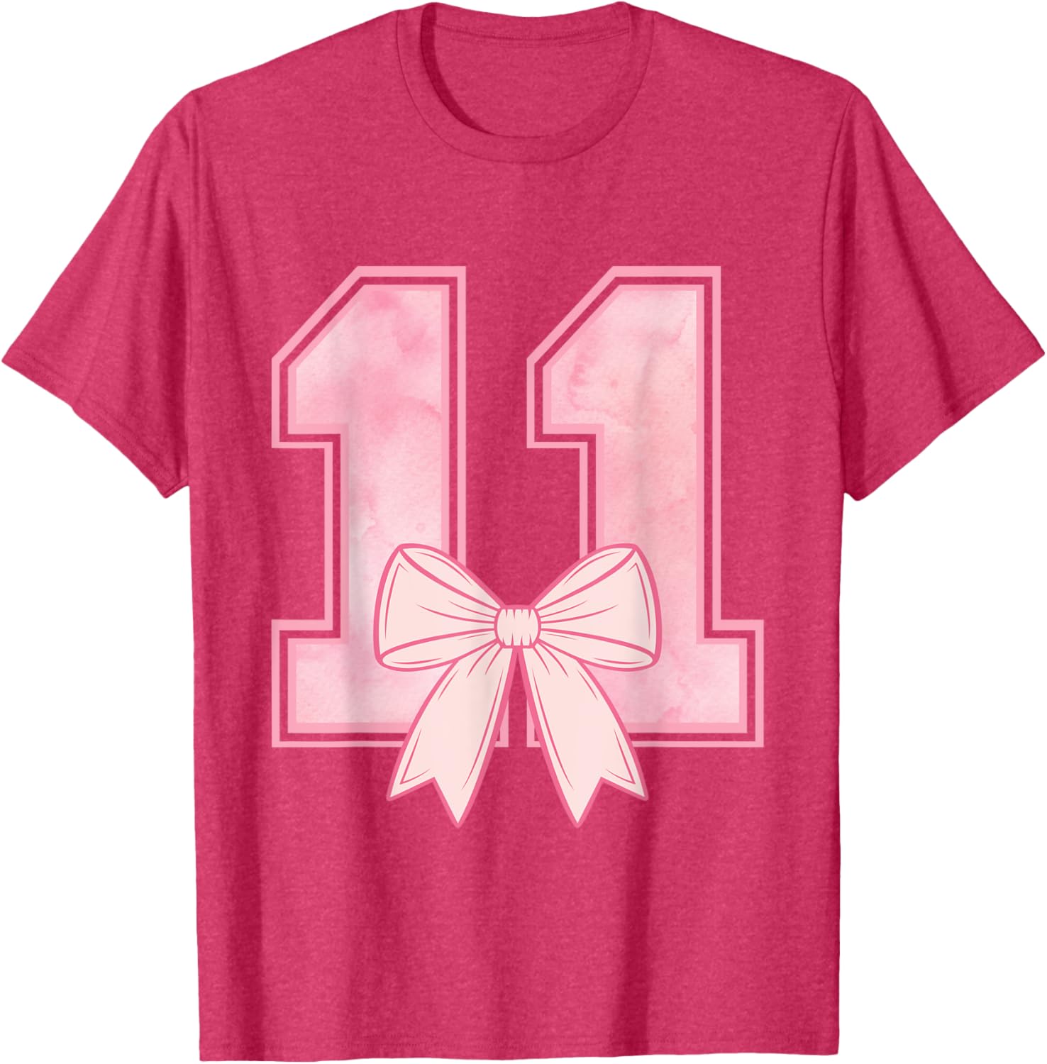 Cute Birthday Girl Pink Coquette Bow T-Shirt for 11 Year Olds - 6