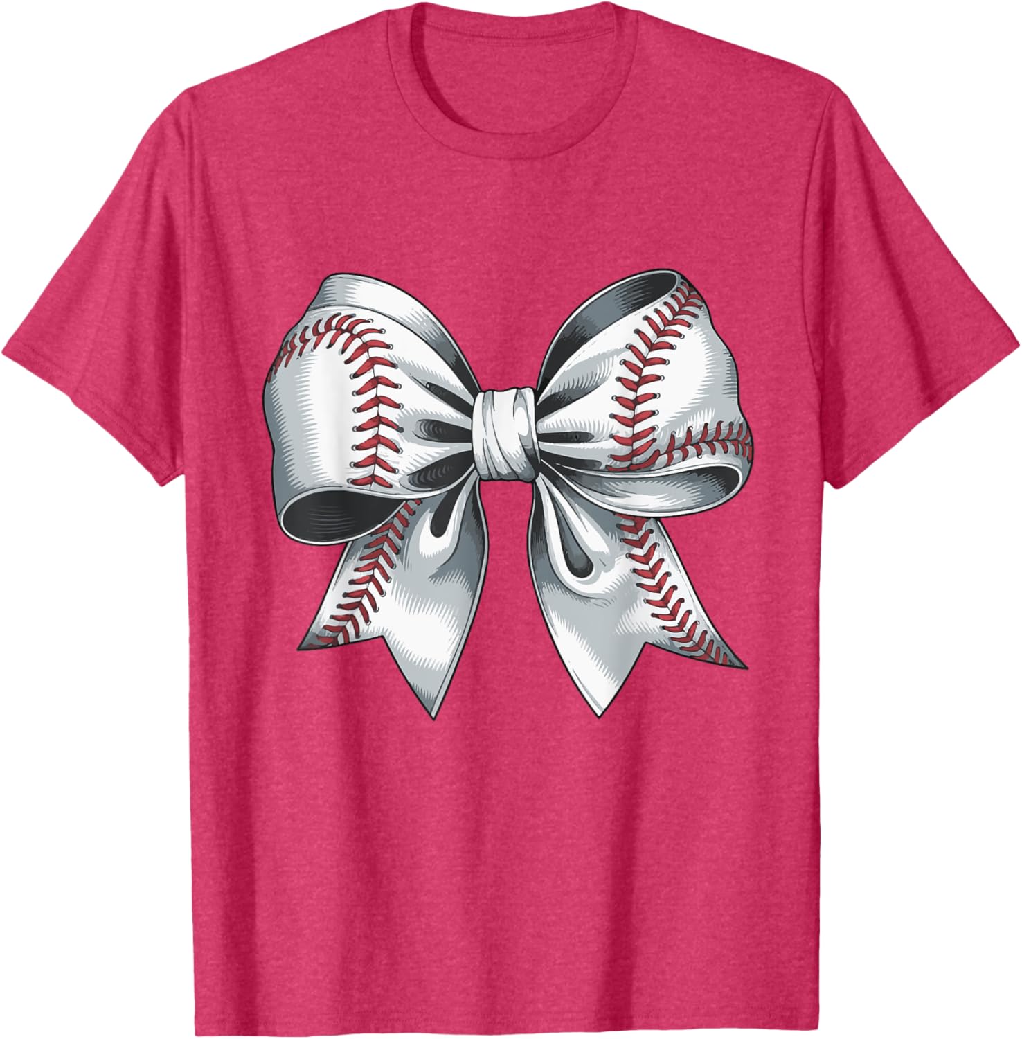 Cute Baseball Bow T-Shirt for Moms - Perfect Gift for Baseball Moms - 8