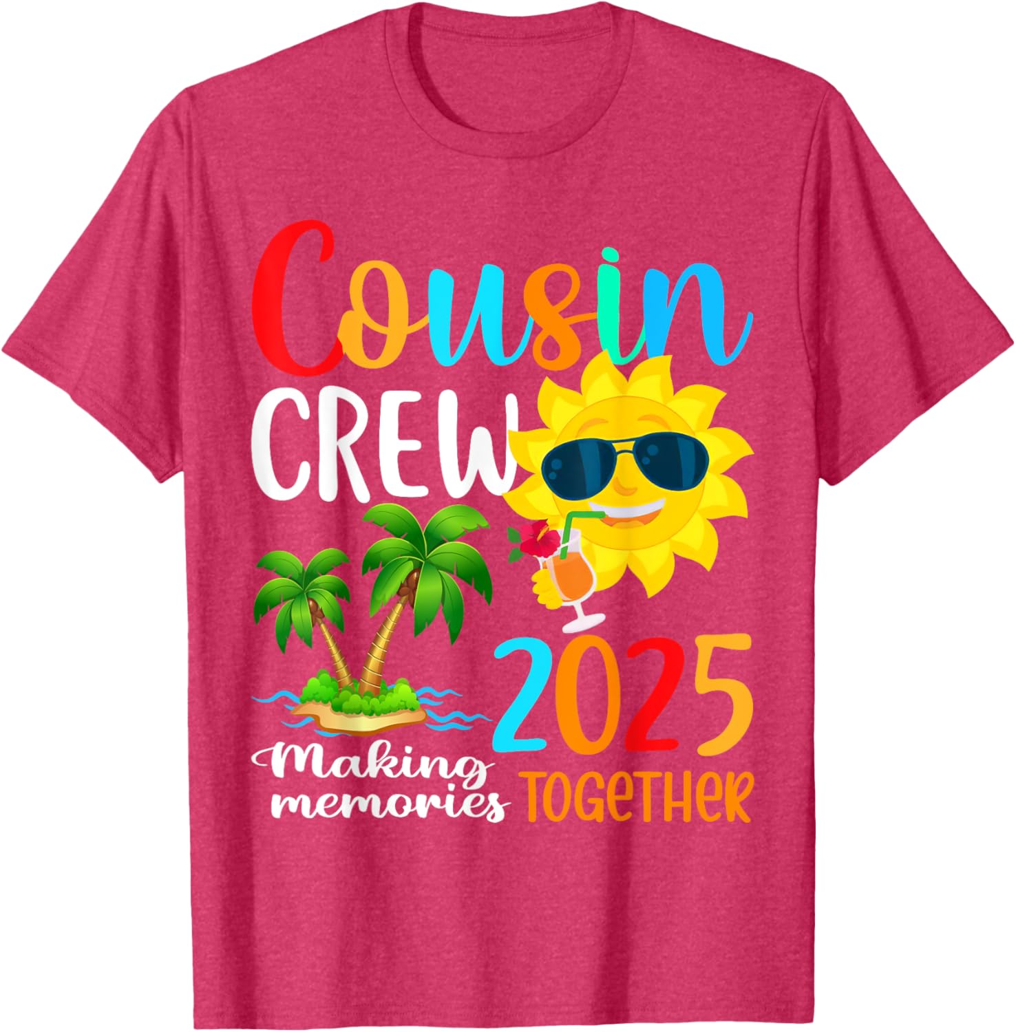 Cousin Crew 2025 Summer Beach Family Matching T-Shirt for Fun Vacations - 25