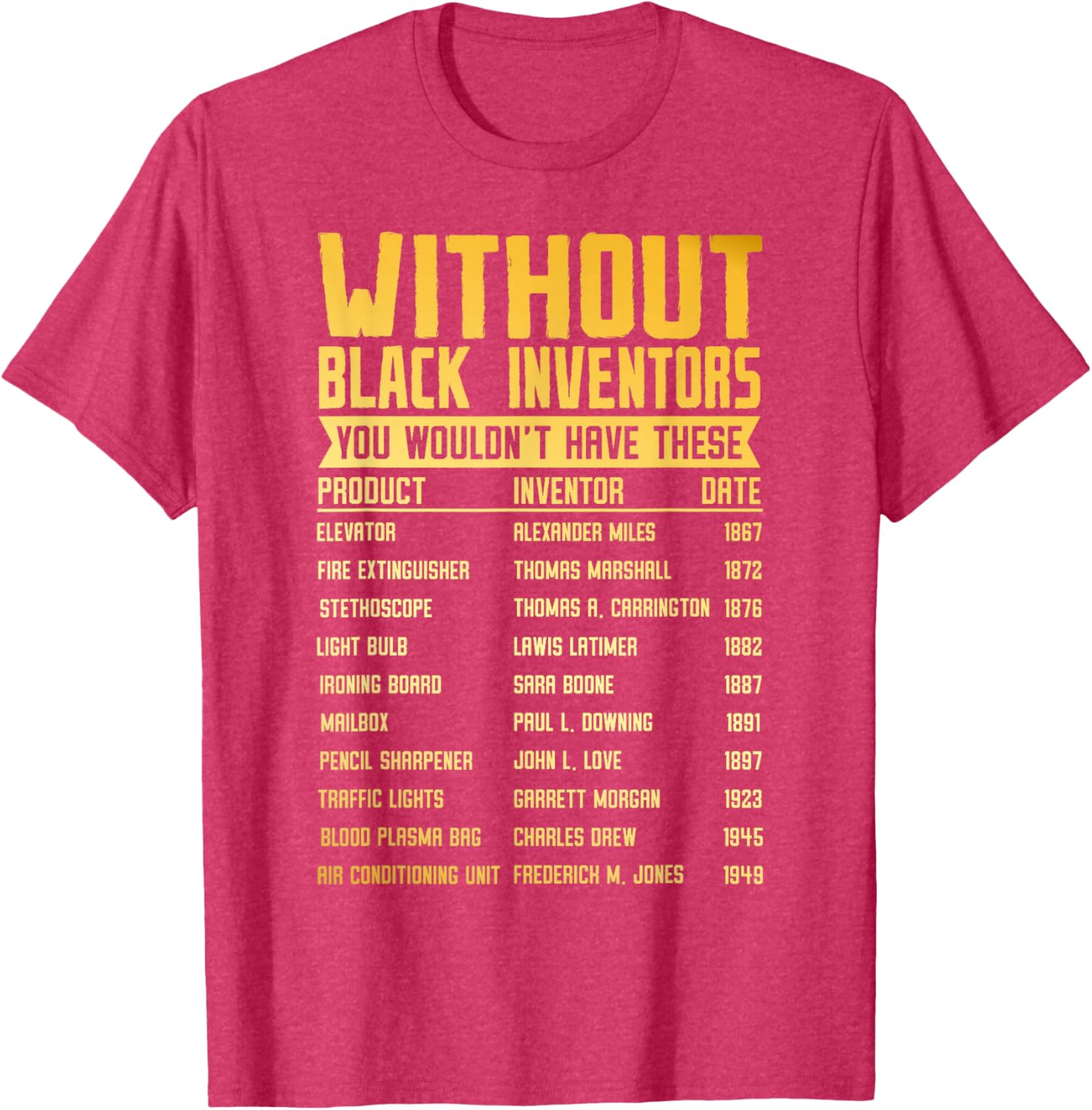 Celebrate Black History with Our Forgotten Black Inventors T-Shirt - 5