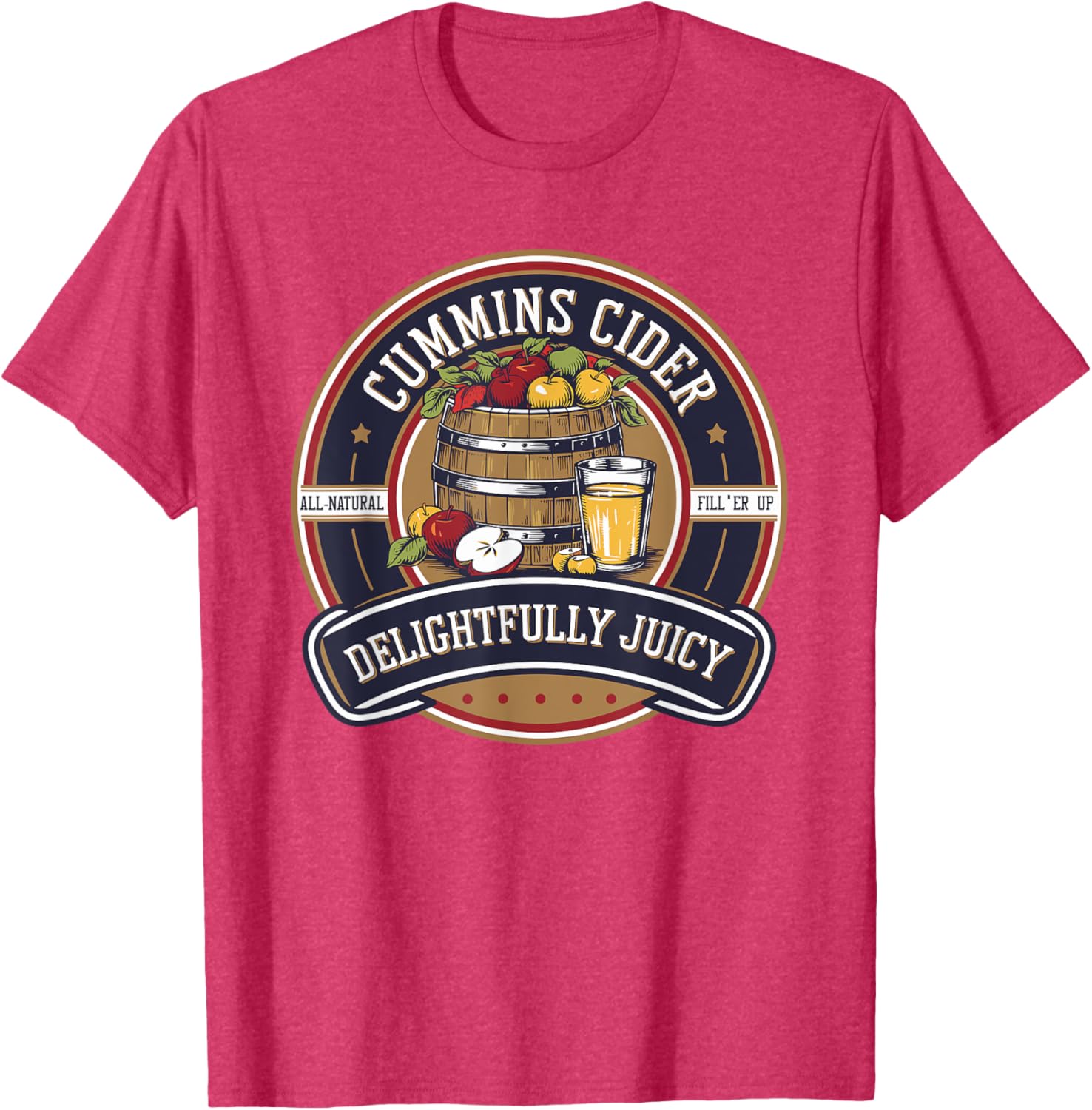 Haul Cummins Apple Cider Juicy Label Logo T-Shirt for Casual Style - 12
