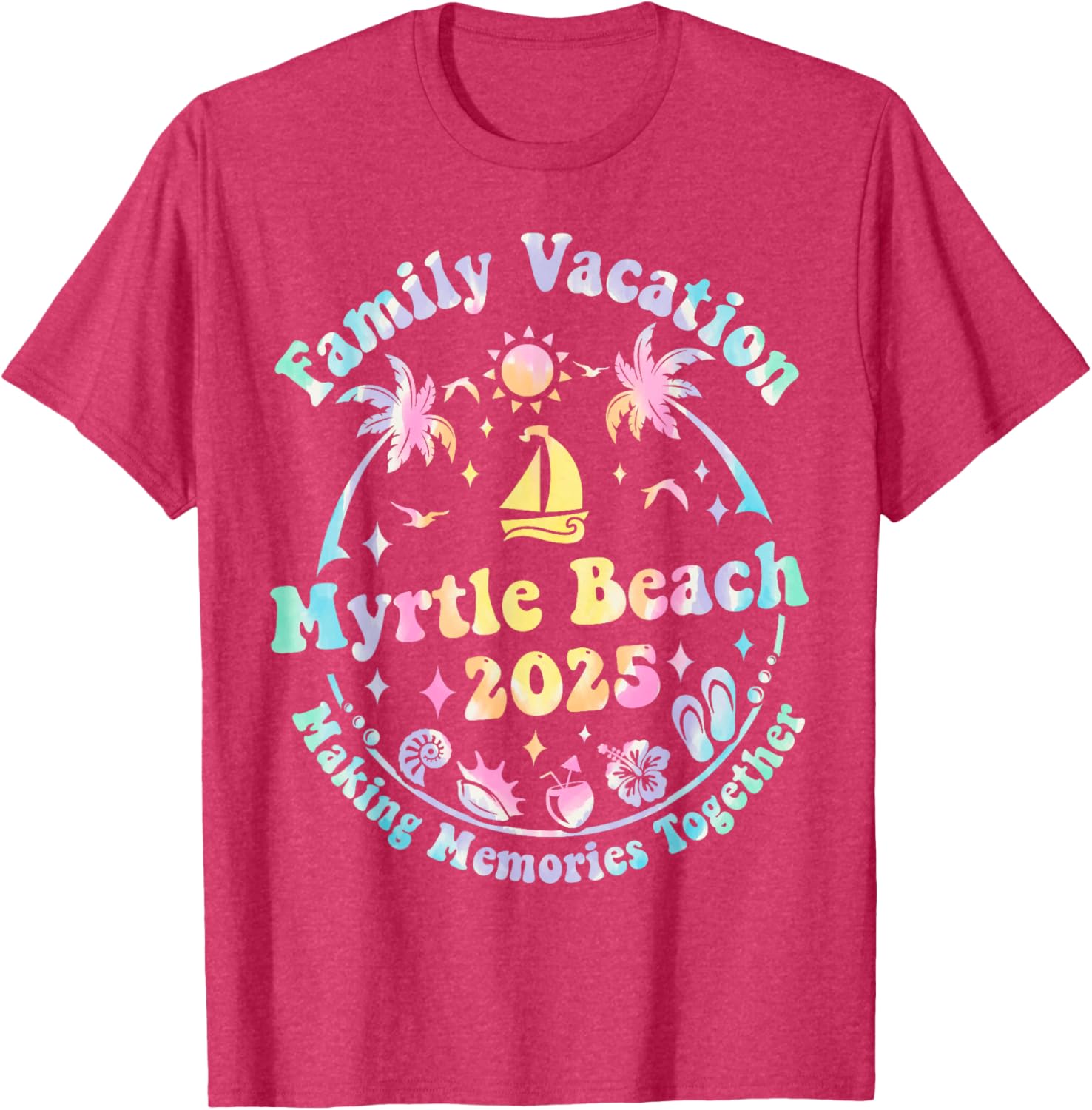 Family Vacation Myrtle Beach 2025 Matching Summer T-Shirt for Fun Times - 14