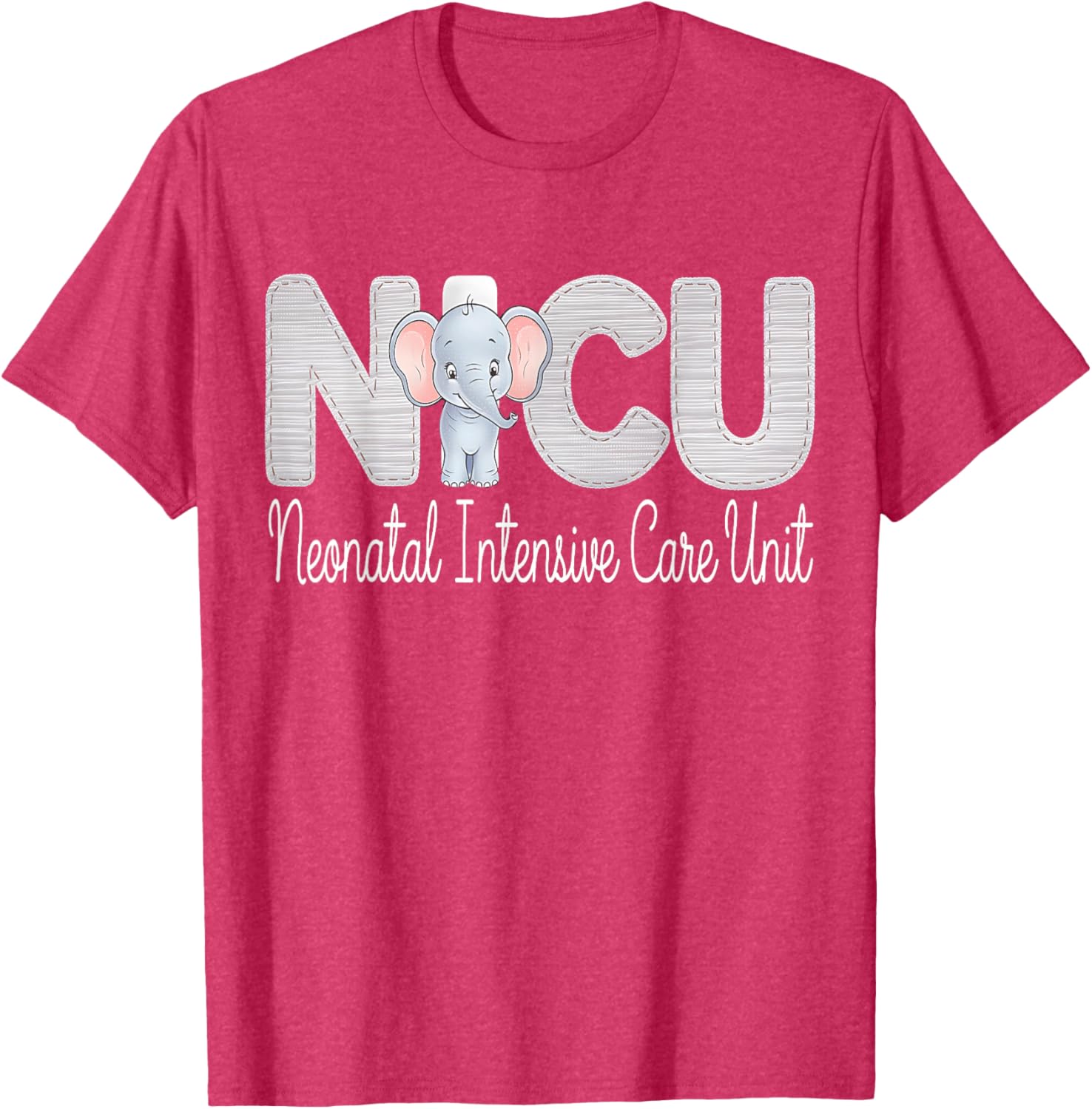 Cute Neonatal ICU Nurse Elephant T-Shirt for NICU RNs and Staff - 4