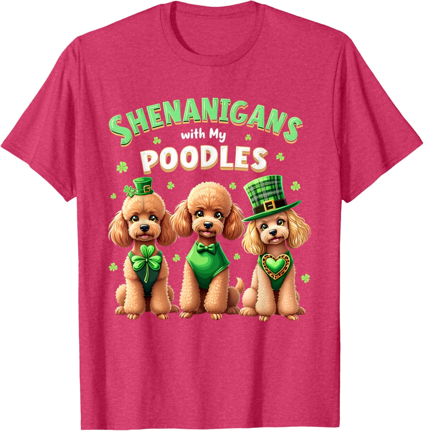 St Patricks Day Irish Poodle Shamrock T-Shirt for Fun Celebrations - 18