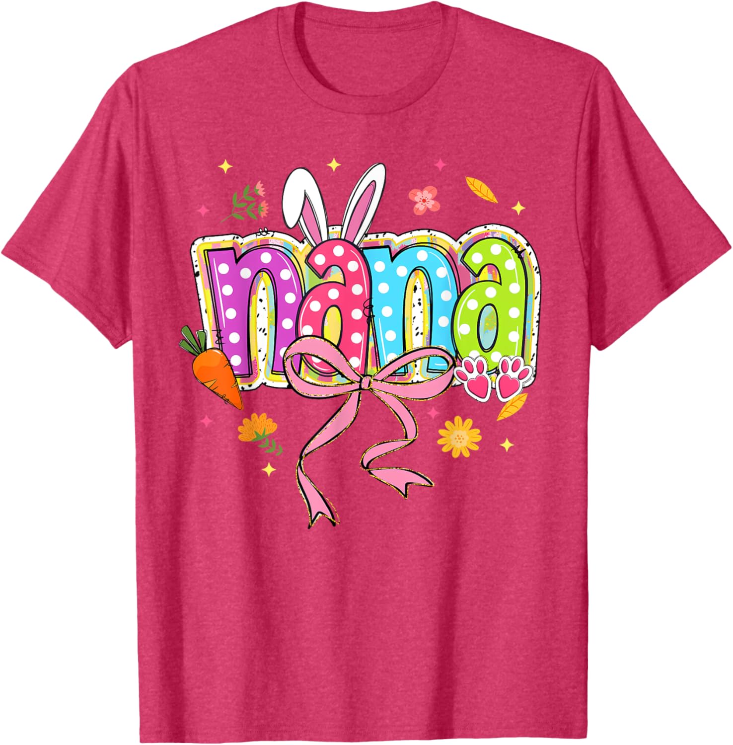 Boho Floral Bunny Grandma T-Shirt for Family Easter Celebrations - 11