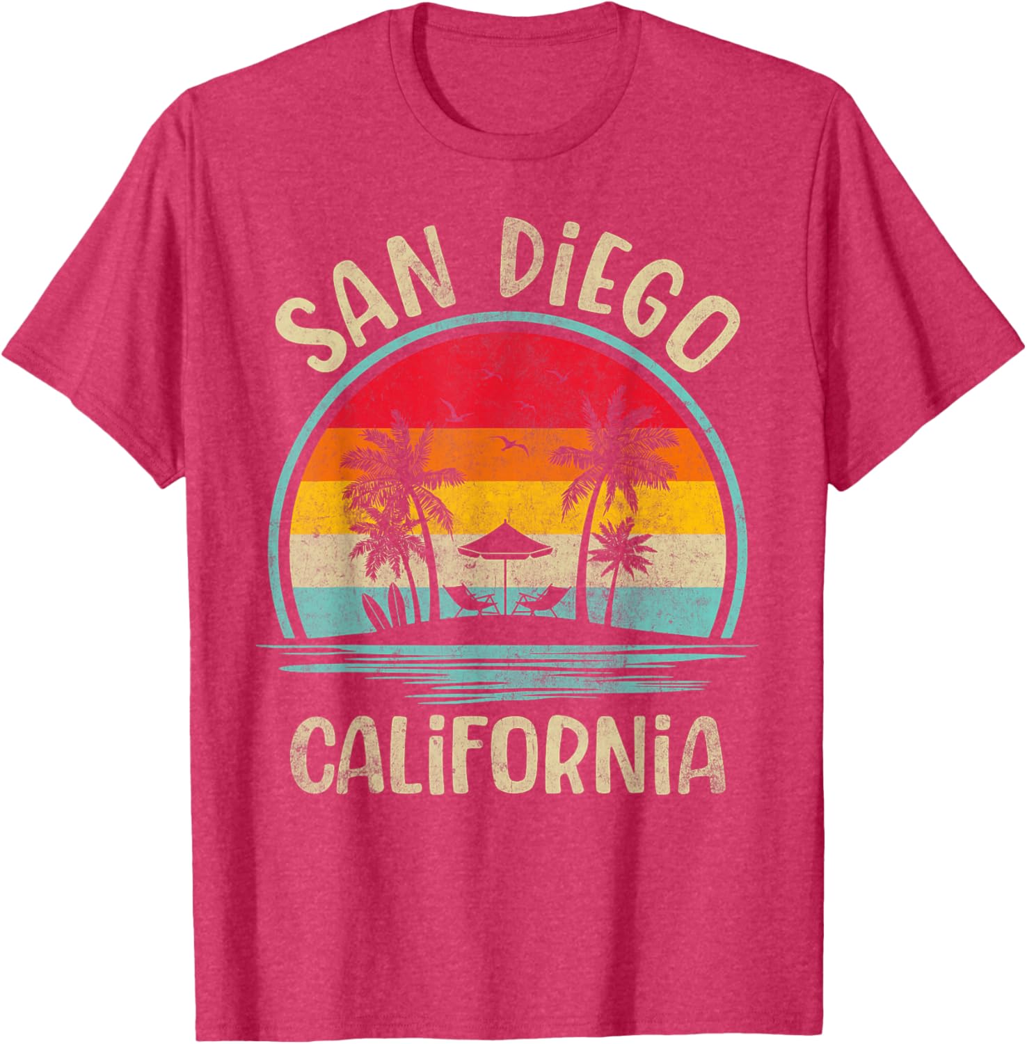 San Diego Beach Palm Tree Family Summer Vacation T-Shirt for Fun Days - 6