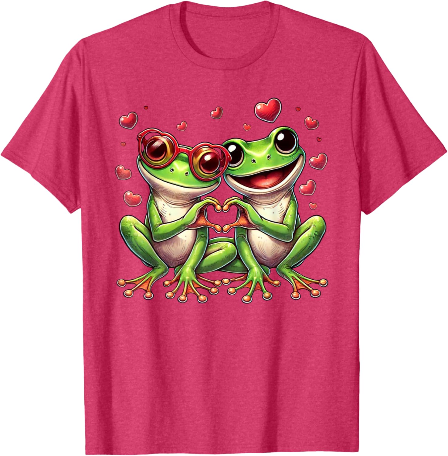 Funny Frog Heart Sign Valentine's T-Shirt for Women, Men, and Kids - 5