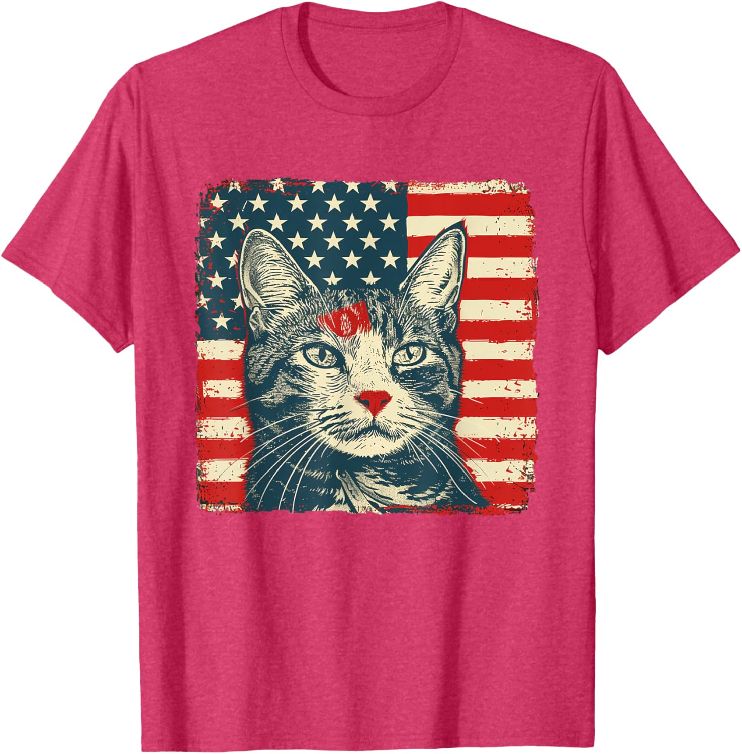Patriotic Cat Shirt for Fourth of July Celebrations - Unisex T-Shirt - 19