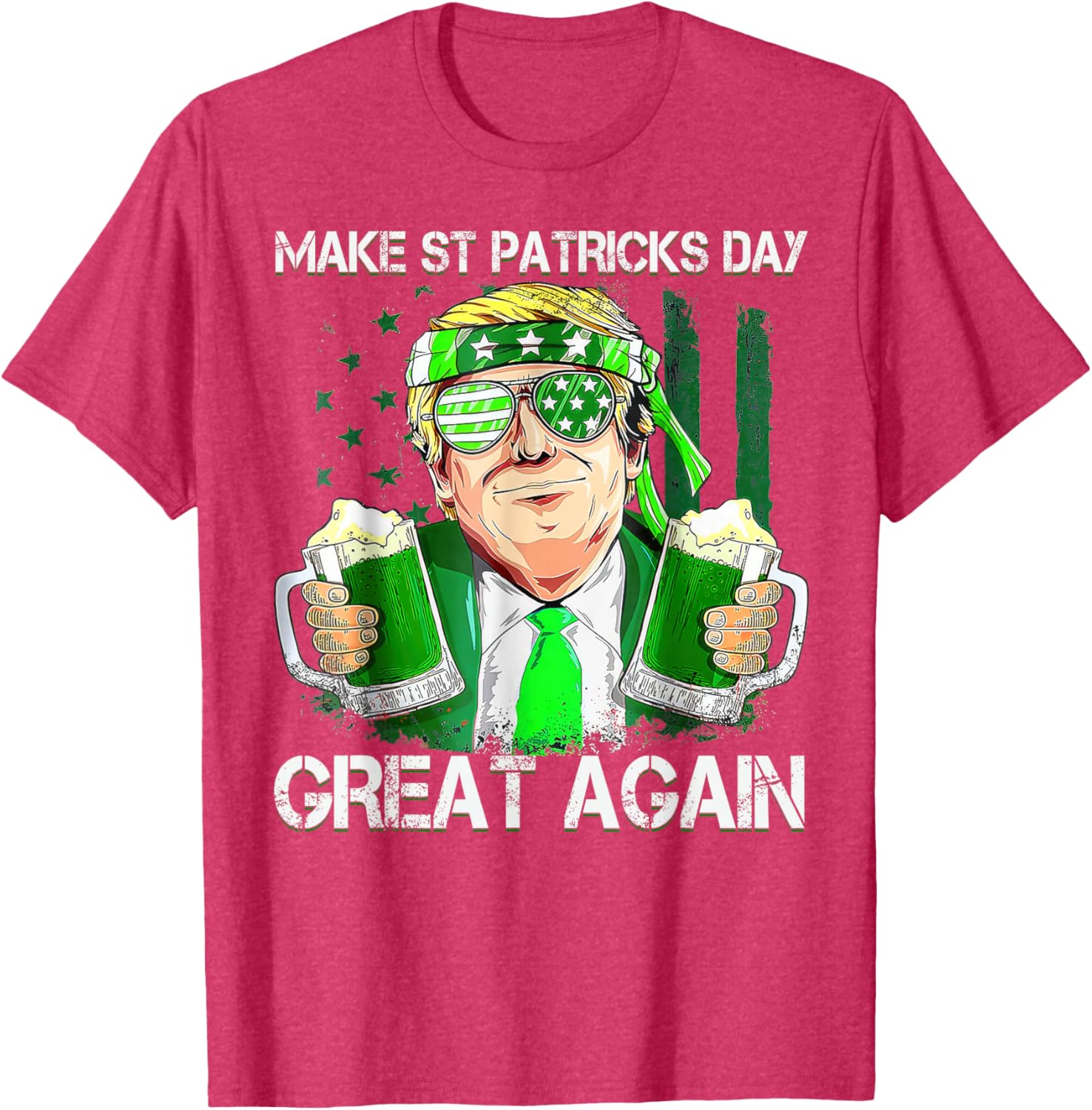 Funny St Patricks Day T-Shirt for Men and Women with US Flag Design - 20