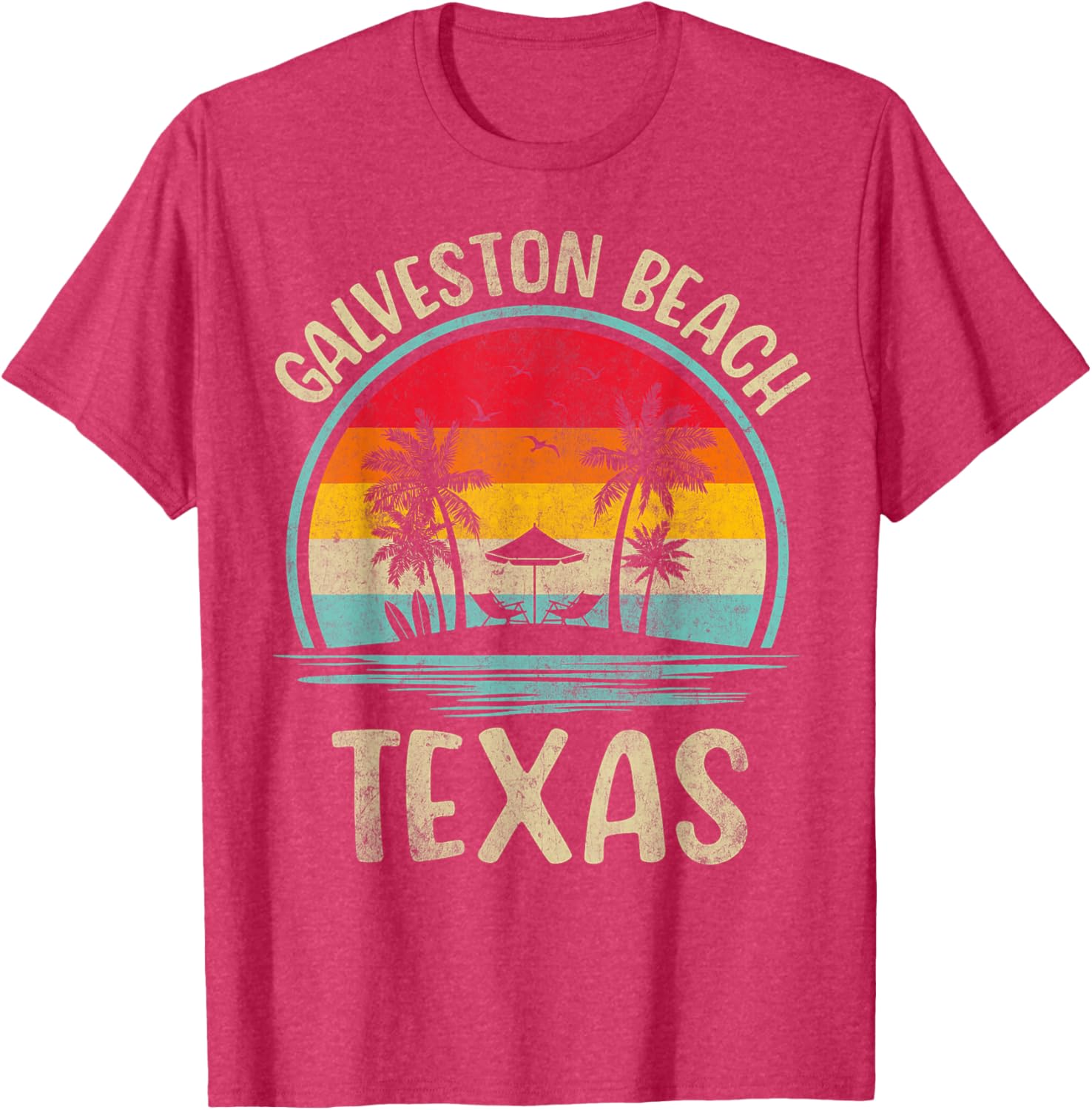 Galveston Beach Summer Vacation Palm Tree Family T-Shirt for Fun Days - 14
