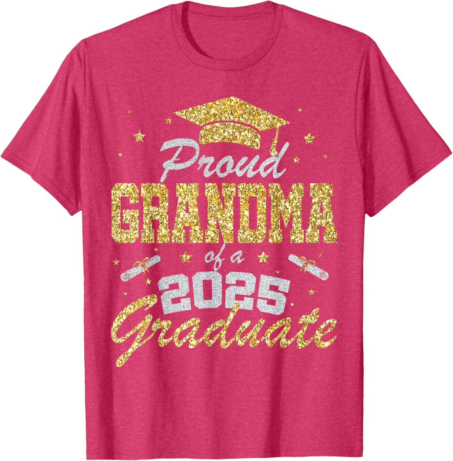 Proud Grandma of 2025 Graduate T-Shirt for Celebrating Senior Year - 16