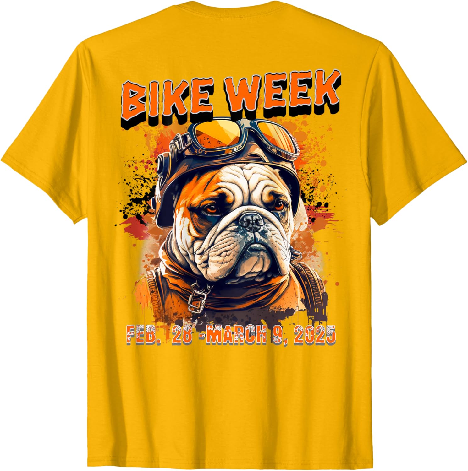 Bike Week 2025 Rally Dog Art T-Shirt for Men, Women, and Kids - 7