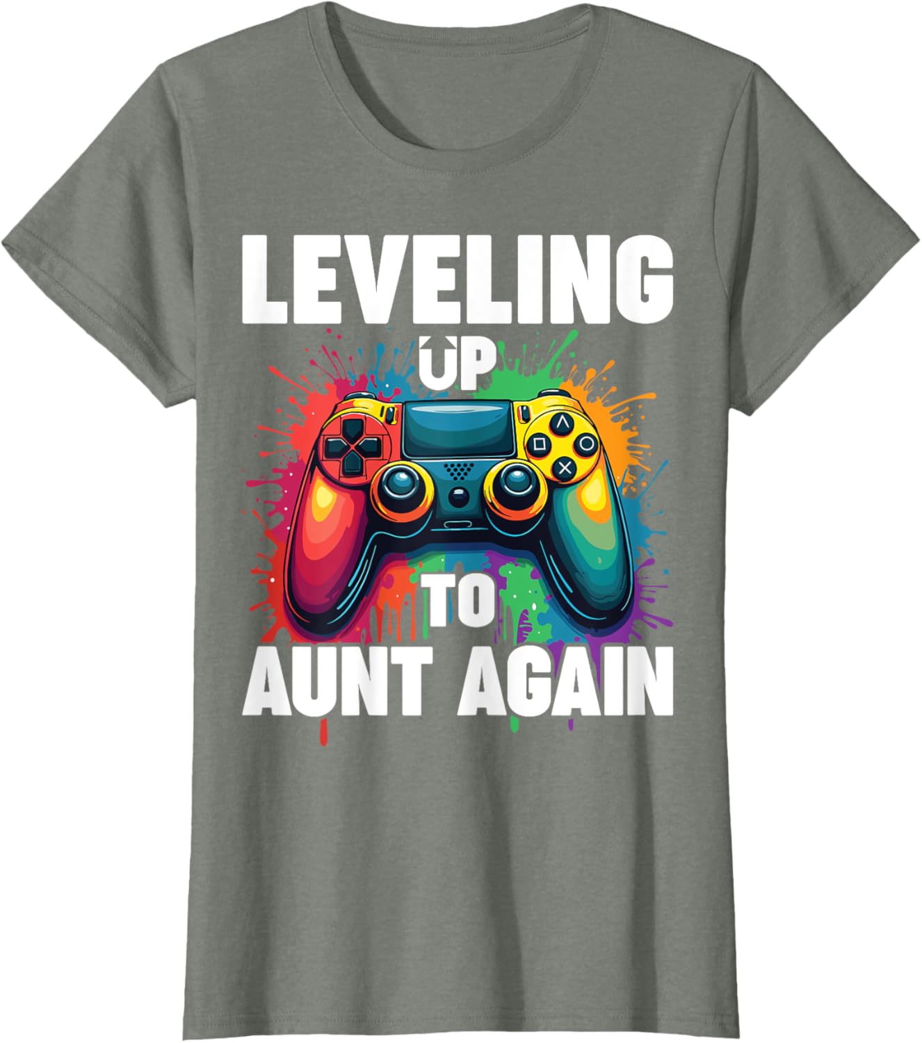 Promoted to Auntie Gender Reveal T-Shirt Leveling Up to Aunt Again - 11