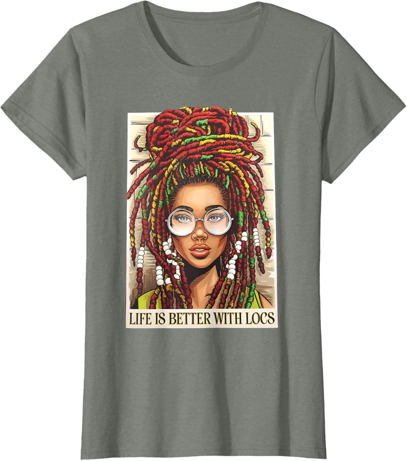 Life Is Better With Locs T-Shirt for Black Women Celebrate Your Melanin - 3