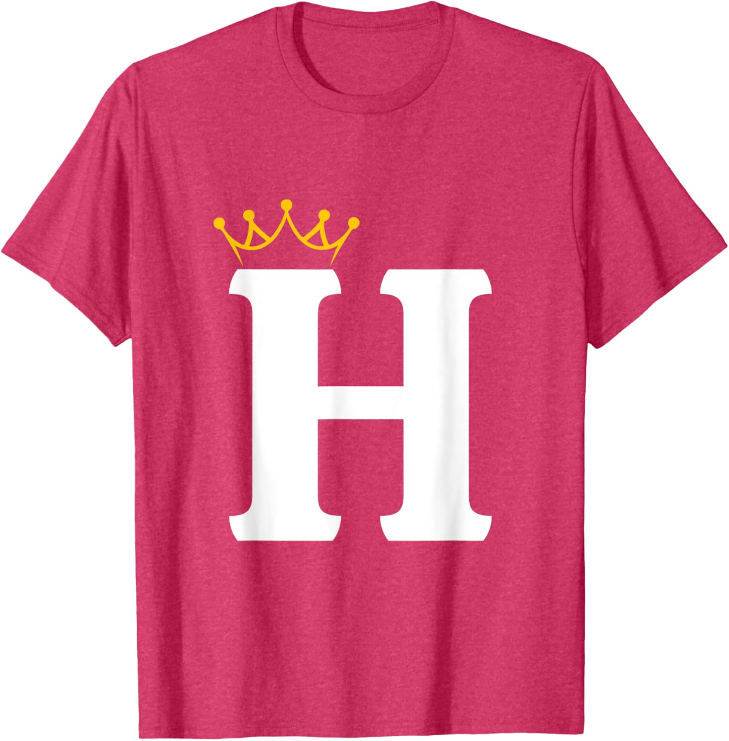 Crowned Letter H Monogram T-Shirt for Stylish Wear and Personal Touch - 20