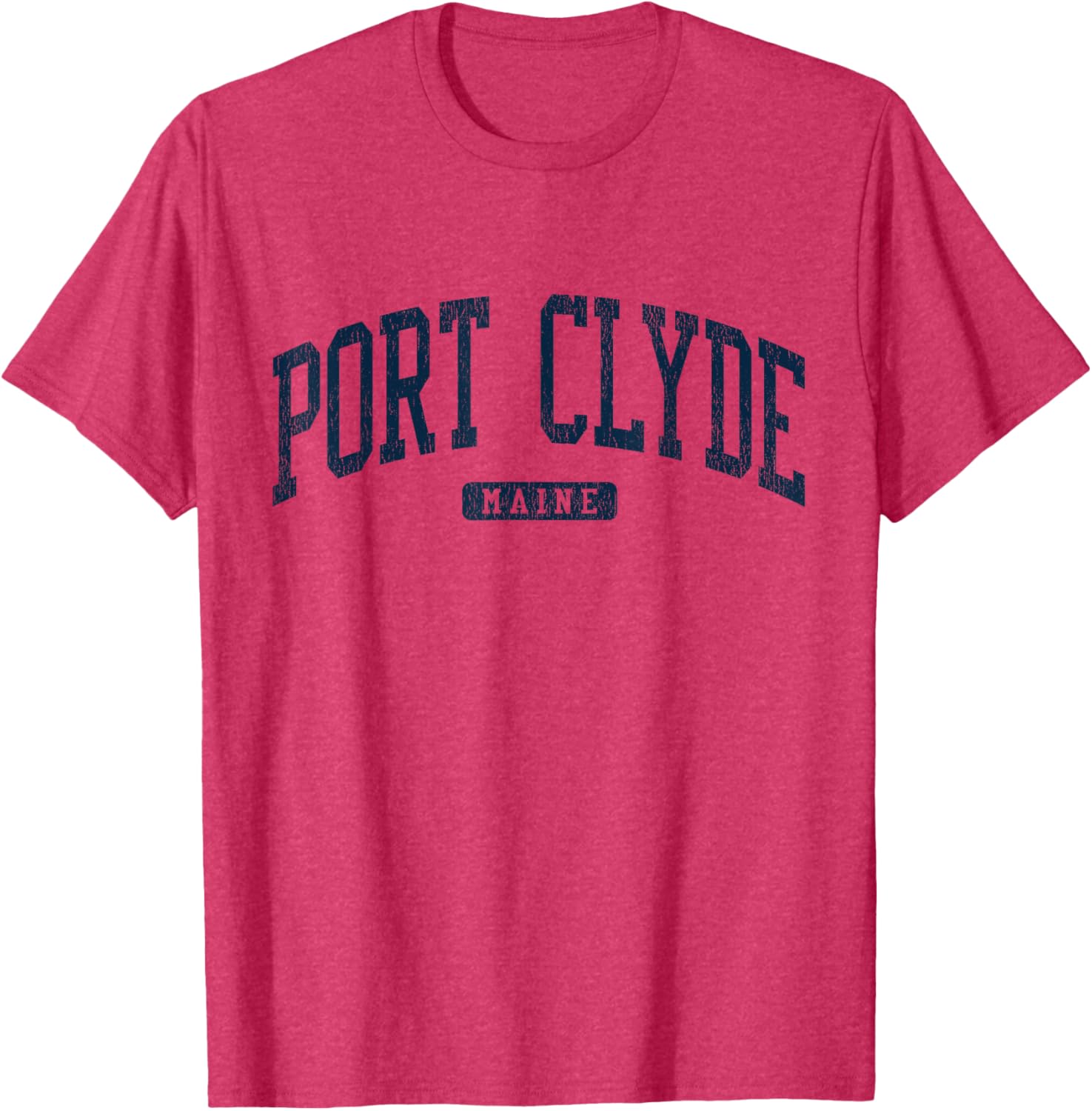 Port Clyde Maine University Style Blue T-Shirt for Casual Wear - 14