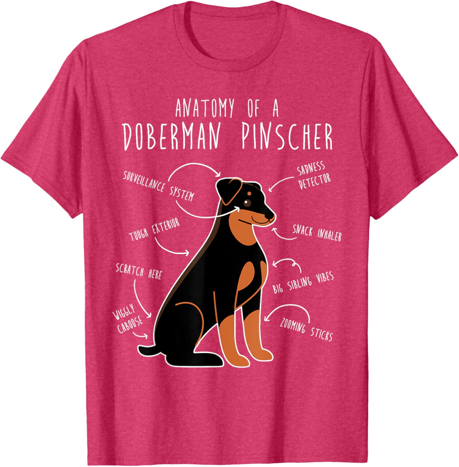 Cute Doberman Pinscher Floppy Ears T-Shirt for Proud Pet Moms - 16
