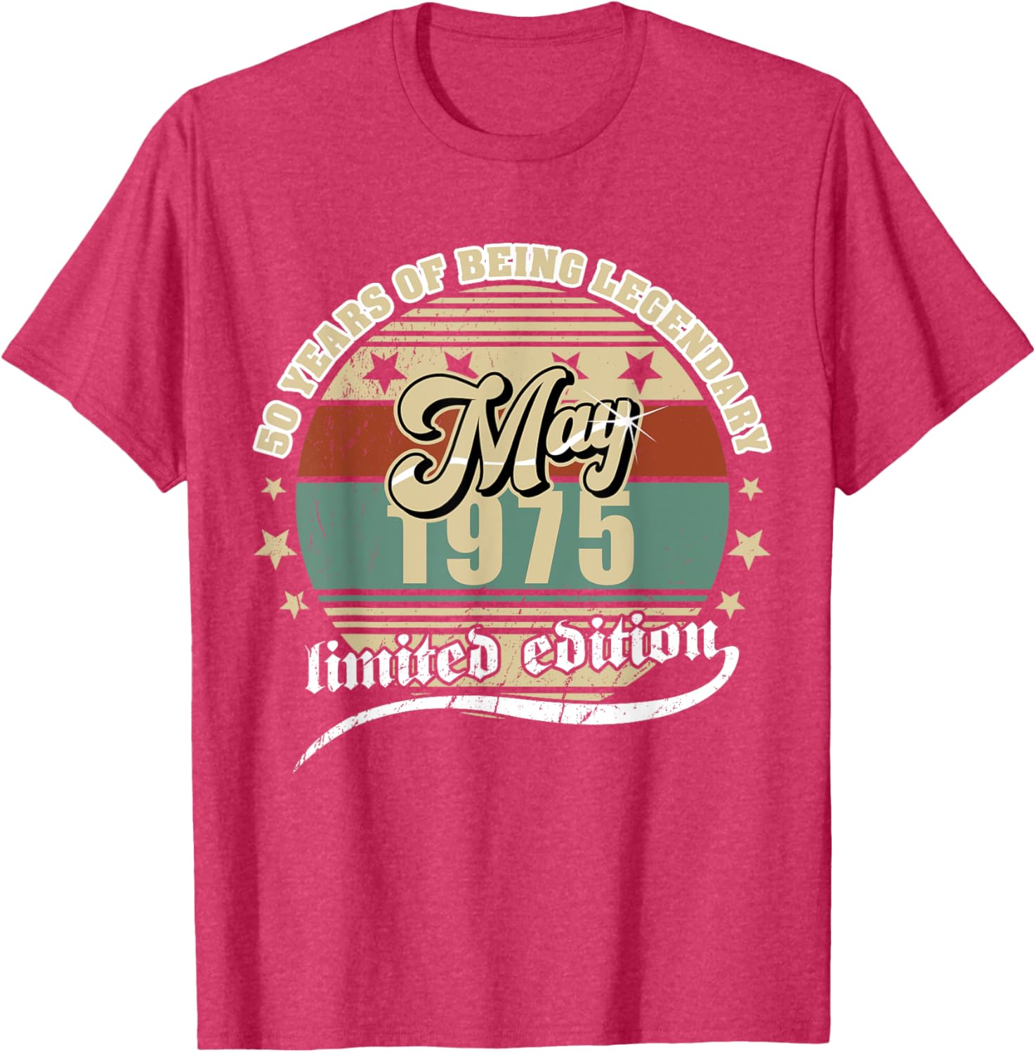Vintage 50th Birthday May 1975 T-Shirt for Legendary Celebration - 21