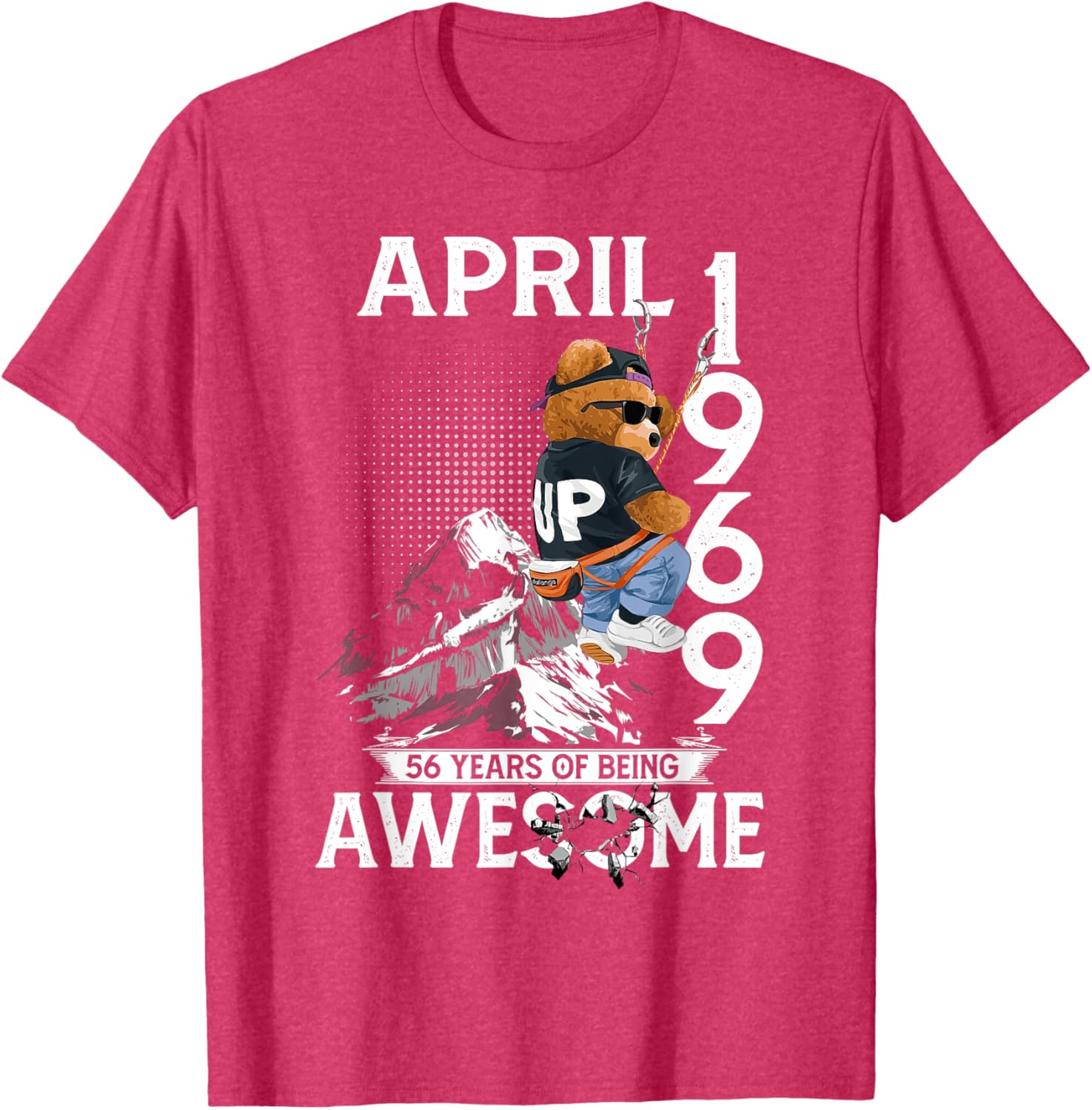 56th Birthday Bear T-Shirt for Real Legends Born April 1969 - 22