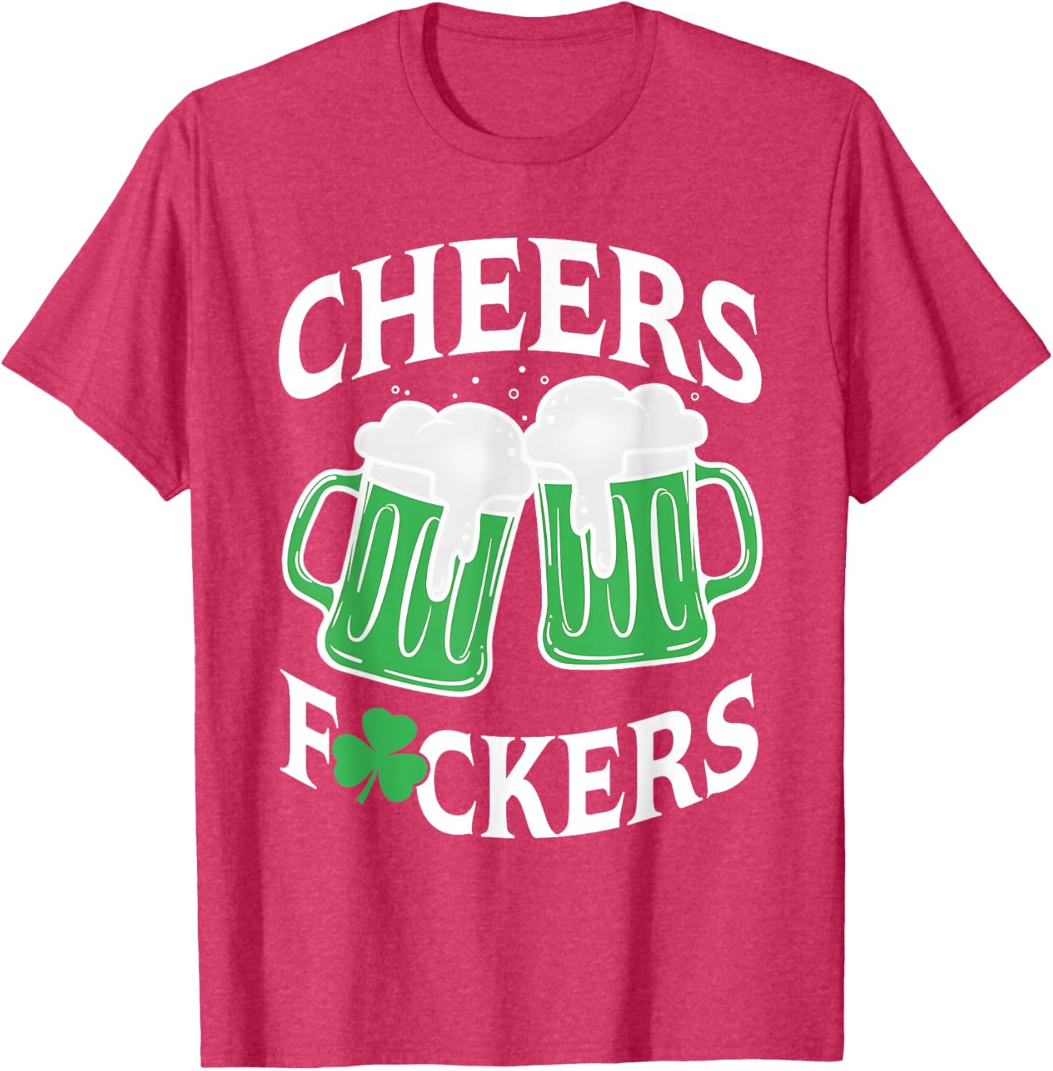 Funny St Patricks Day T-Shirt Cheers Shamrock Design for Party Fun - 8