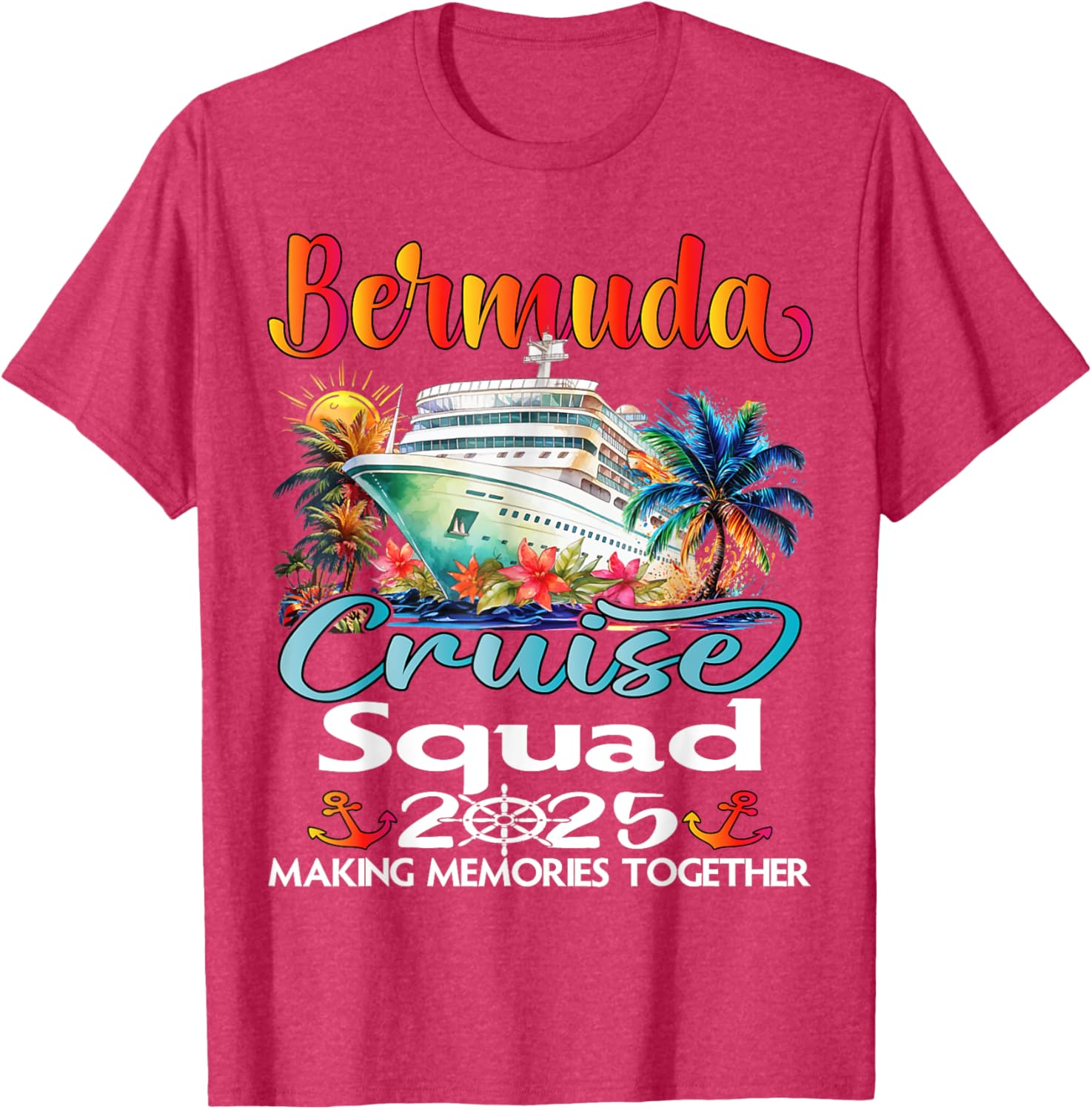 Bermuda Cruise Squad 2025 Family T-Shirt for Fun Adventures at Sea - 13