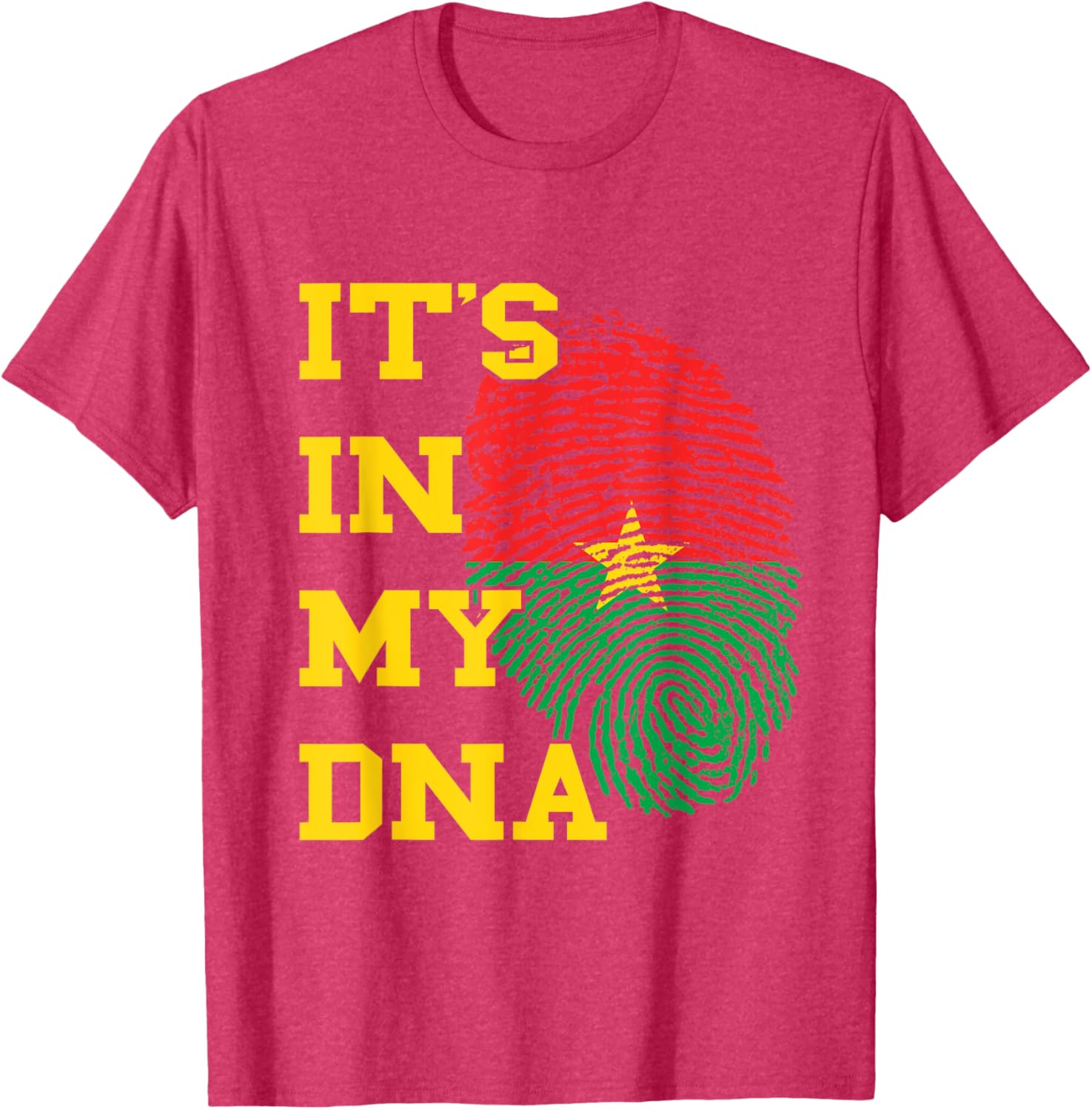 Burkina Faso It's In My DNA Flag Thumbmark T-Shirt for Proud Fans - 26