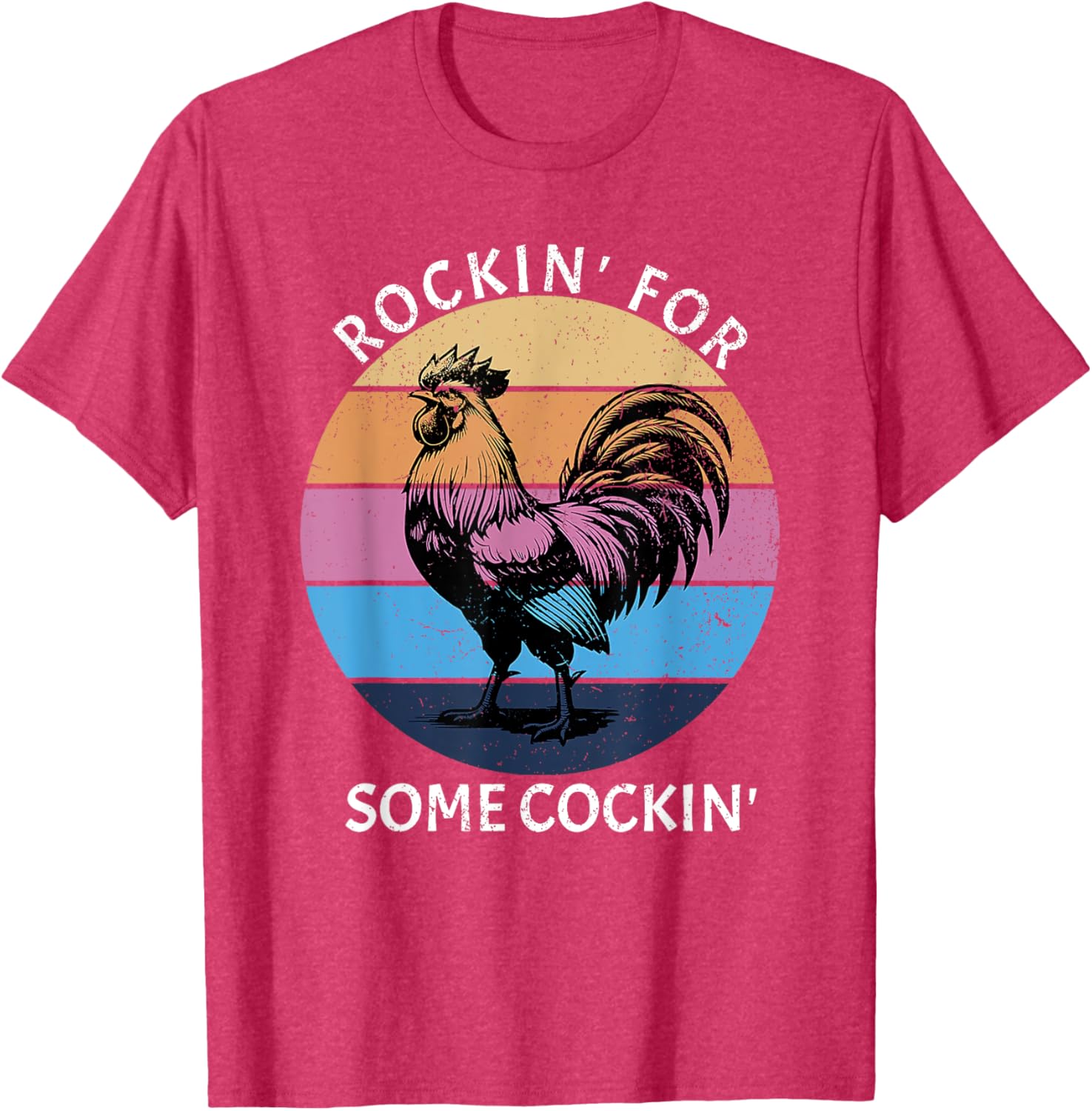 Funny Rockin Chicken T-Shirt for Lively & Fun-Casual Outfits - 18