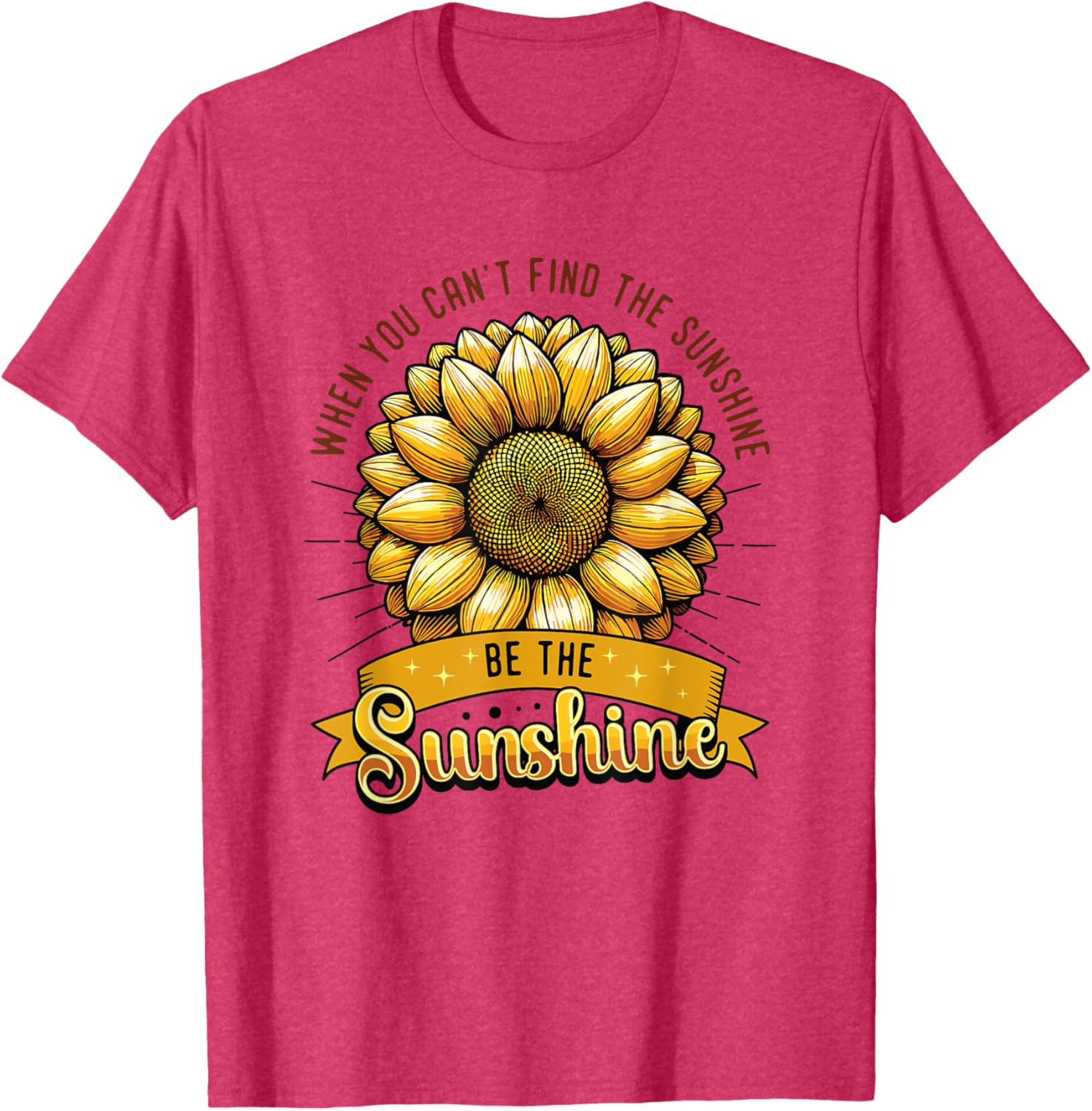 Be the Sunshine Sunflower T-Shirt for Positive Vibes and Comfort - 17