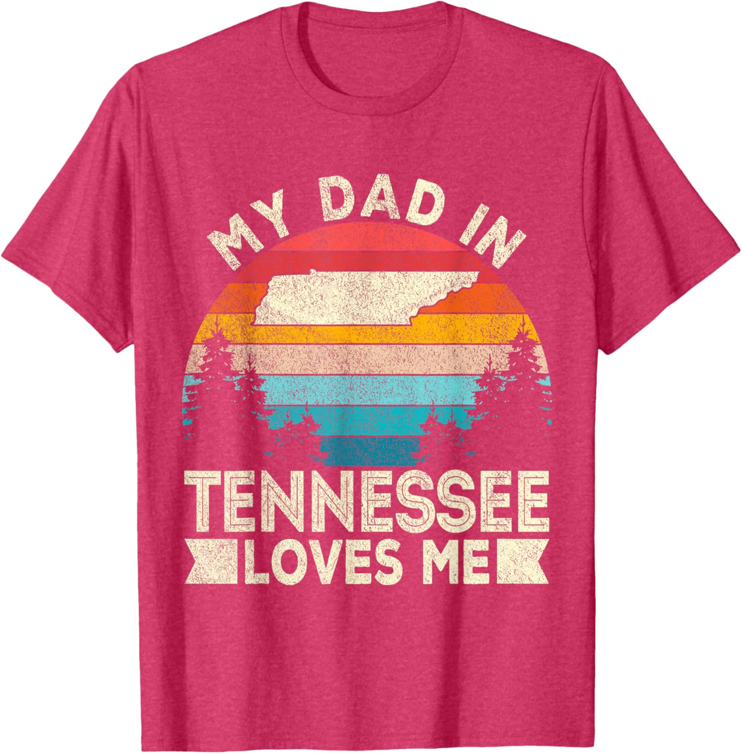 Retro Tennessee T-Shirt My Dad Loves Me Casual Gift for Dad - 23