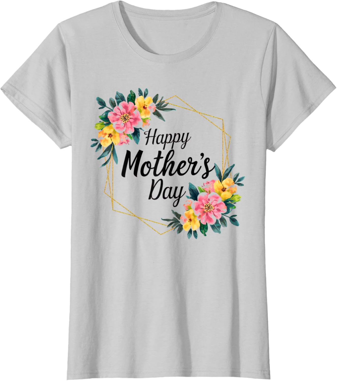 Floral Happy Mother's Day T-Shirt for Mom Mama Grandma Women - 2