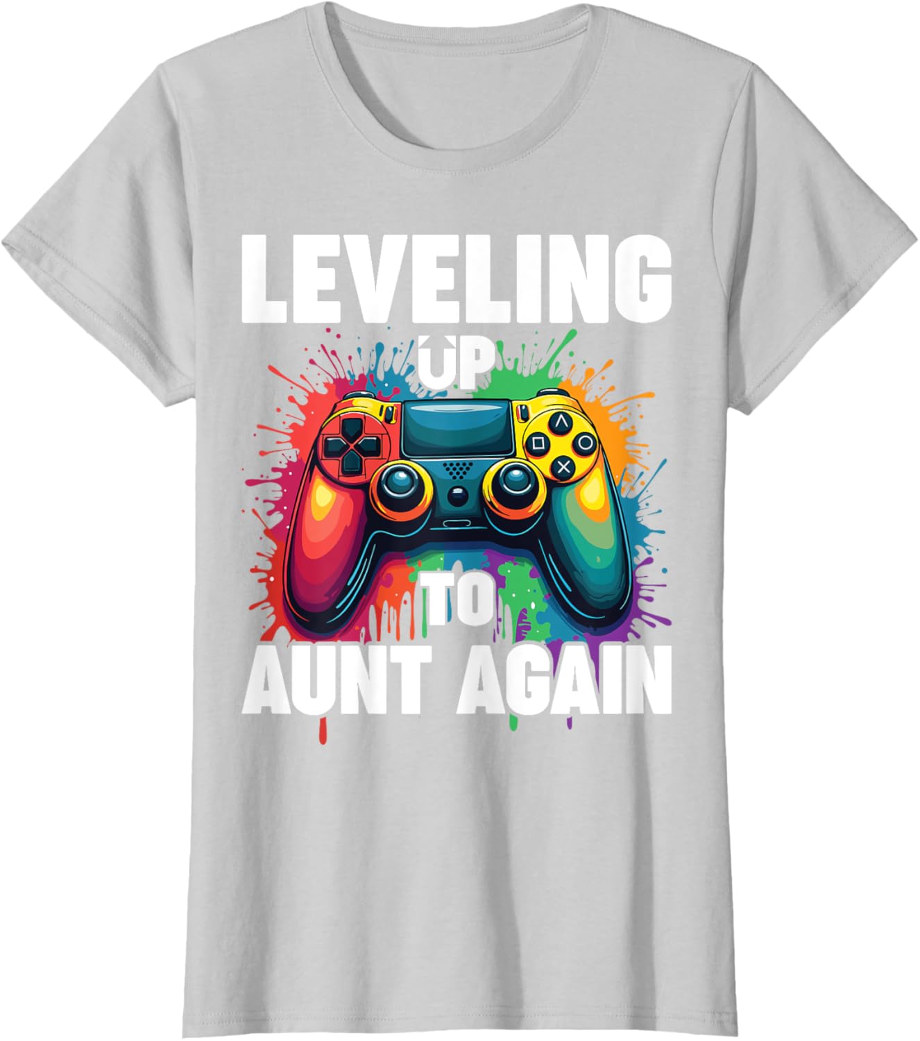 Promoted to Auntie Gender Reveal T-Shirt Leveling Up to Aunt Again - 9