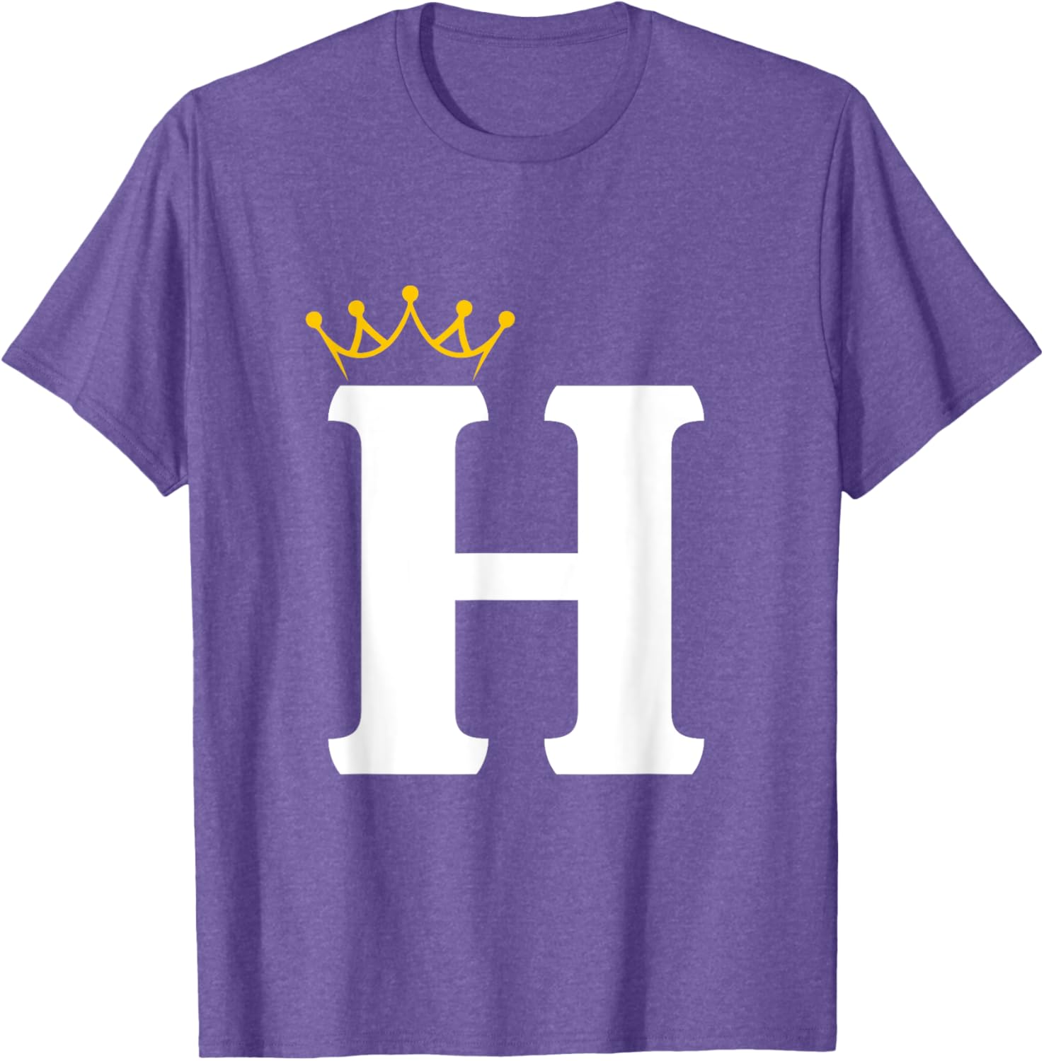 Crowned Letter H Monogram T-Shirt for Stylish Wear and Personal Touch - 7