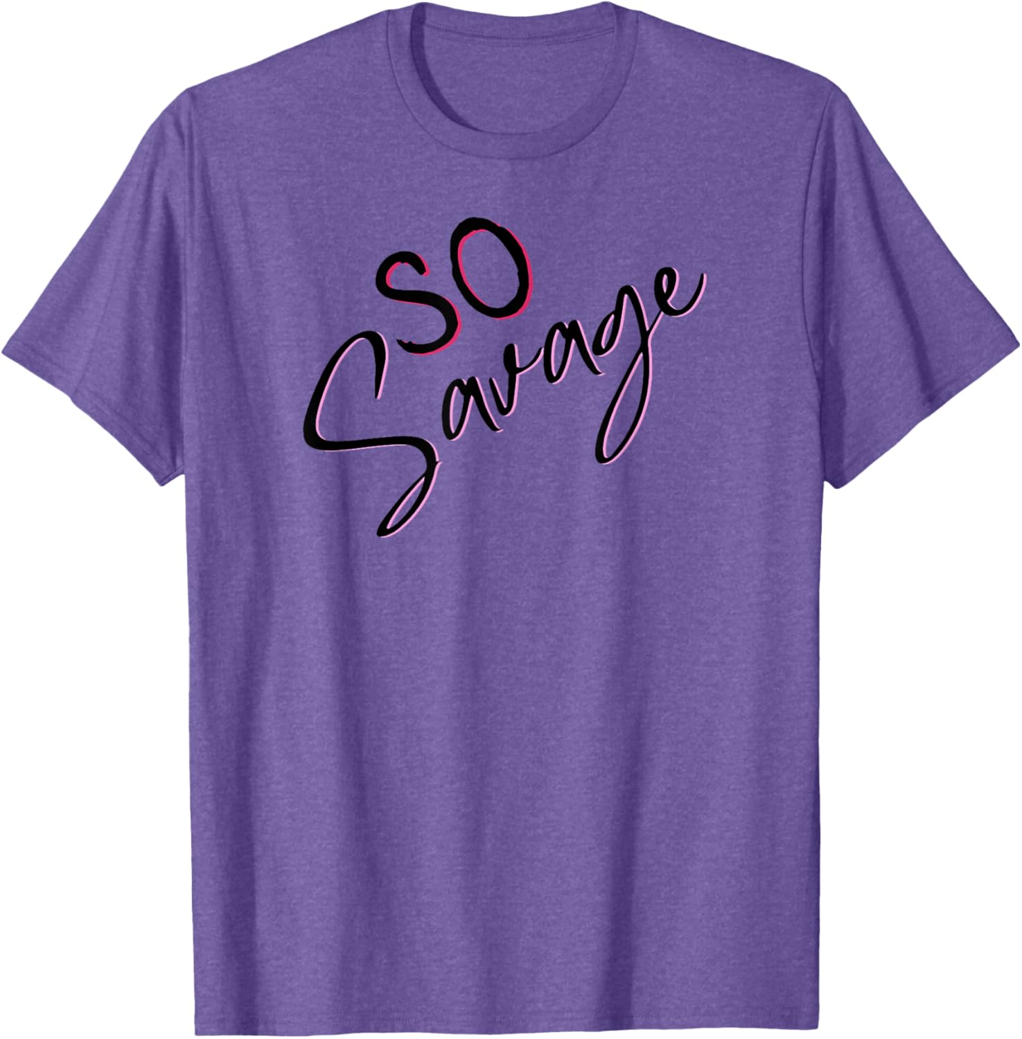 SO Savage Pale Pink and Magenta T-Shirt for Stylish Comfort - 4