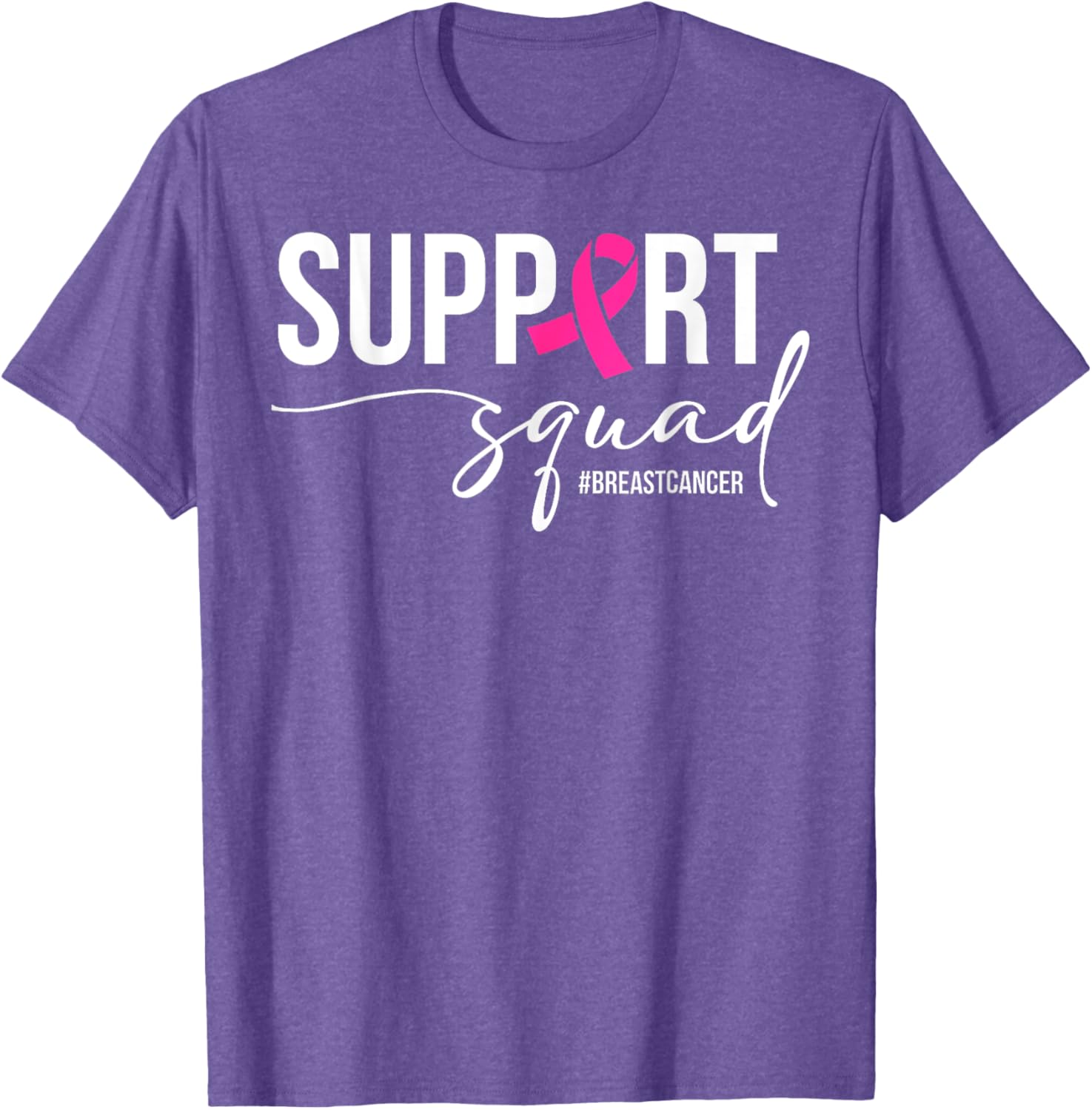 Breast Cancer Warrior Support Squad T-Shirt for Awareness and Empowerment - 28