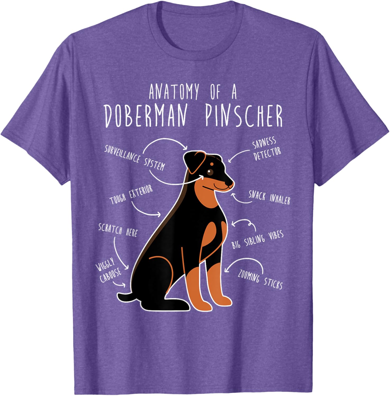 Cute Doberman Pinscher Floppy Ears T-Shirt for Proud Pet Moms - 9