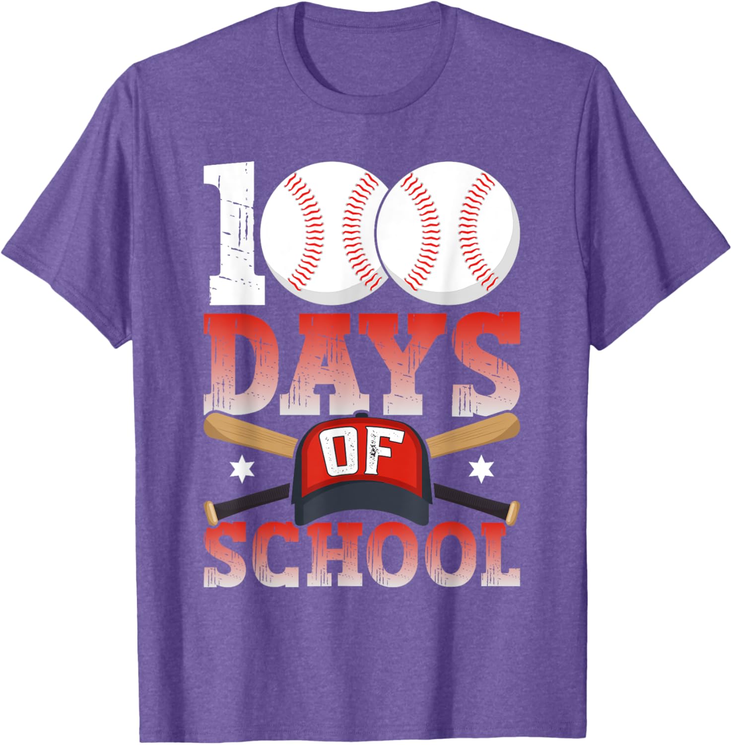 100 Days of School Baseball T-Shirt for Kids Boys Fun 100th Day Celebration - 9