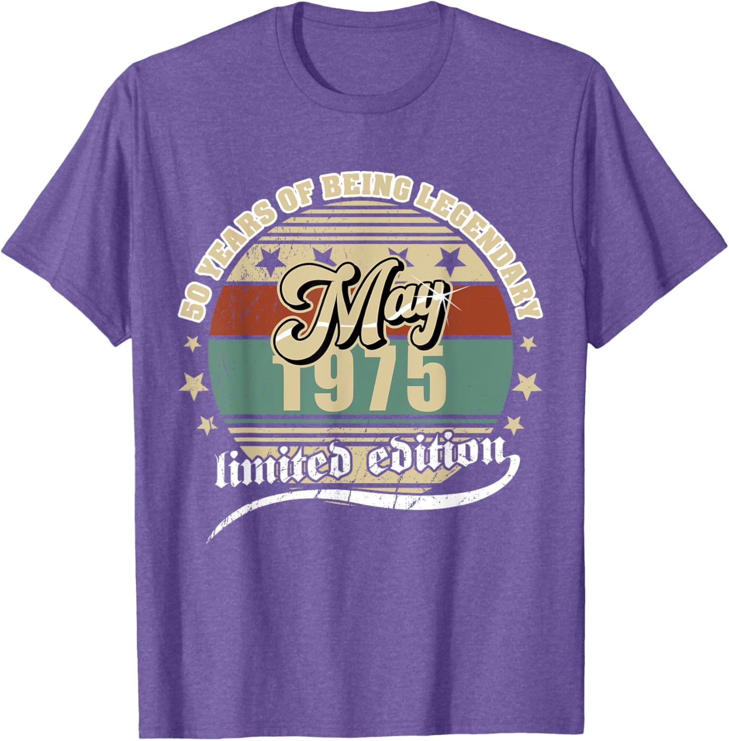 Vintage 50th Birthday May 1975 T-Shirt for Legendary Celebration - 19