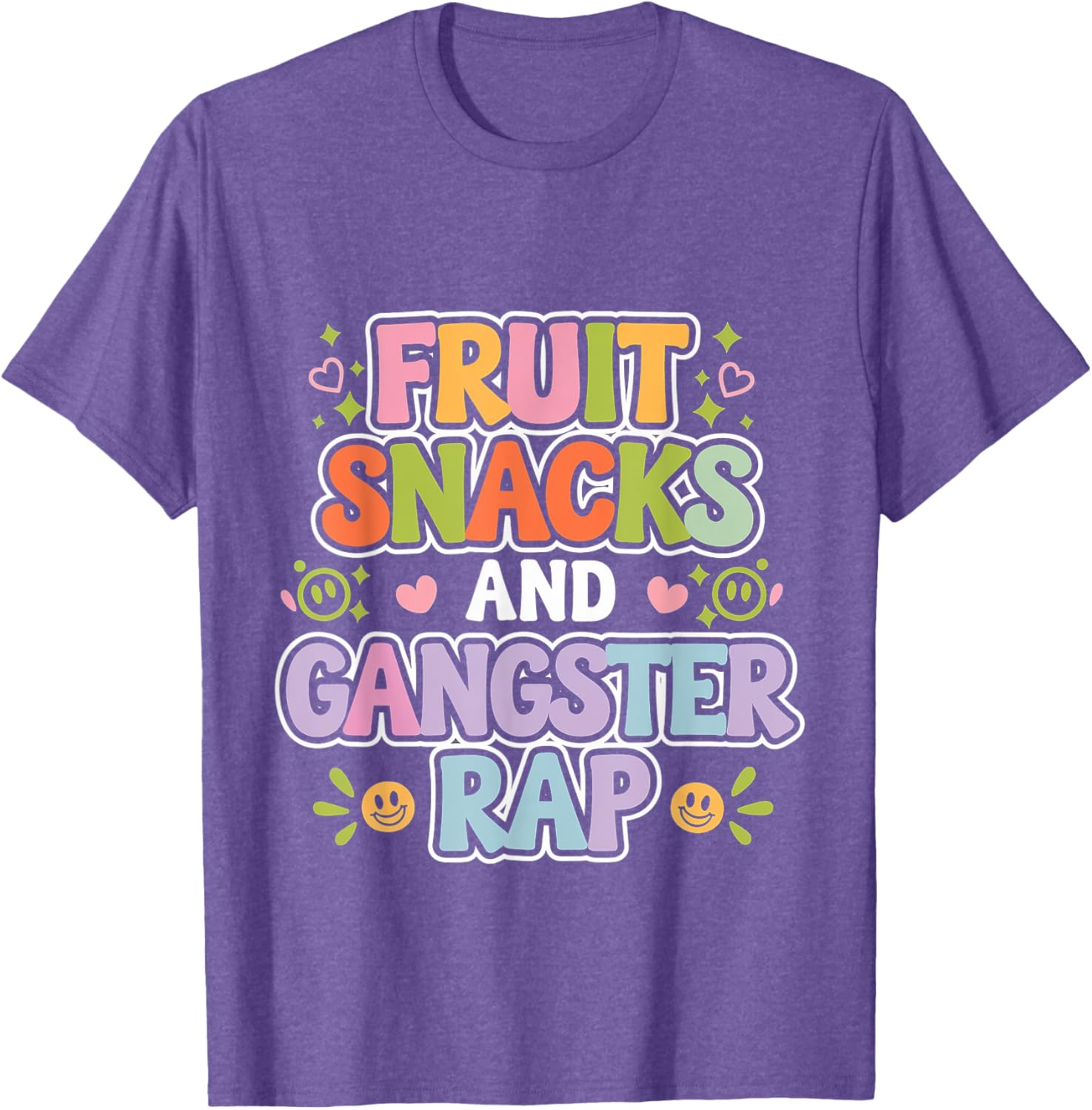 Fun Fruit Snacks and Gangster Rap Kid-Friendly Humor T-Shirt for Kids - 13