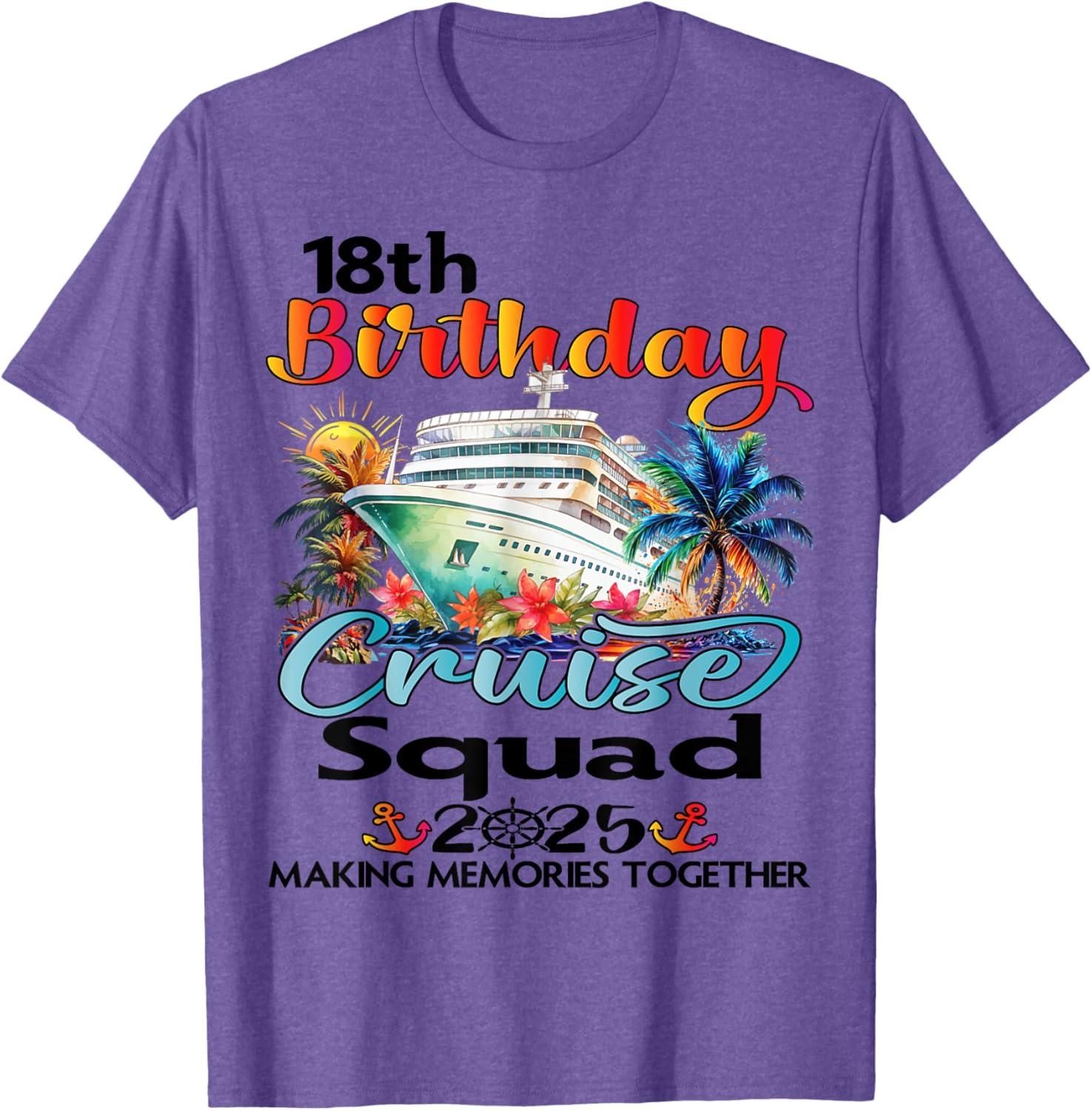 18th Birthday Cruise Matching T-Shirt for Friends and Family Fun - 4