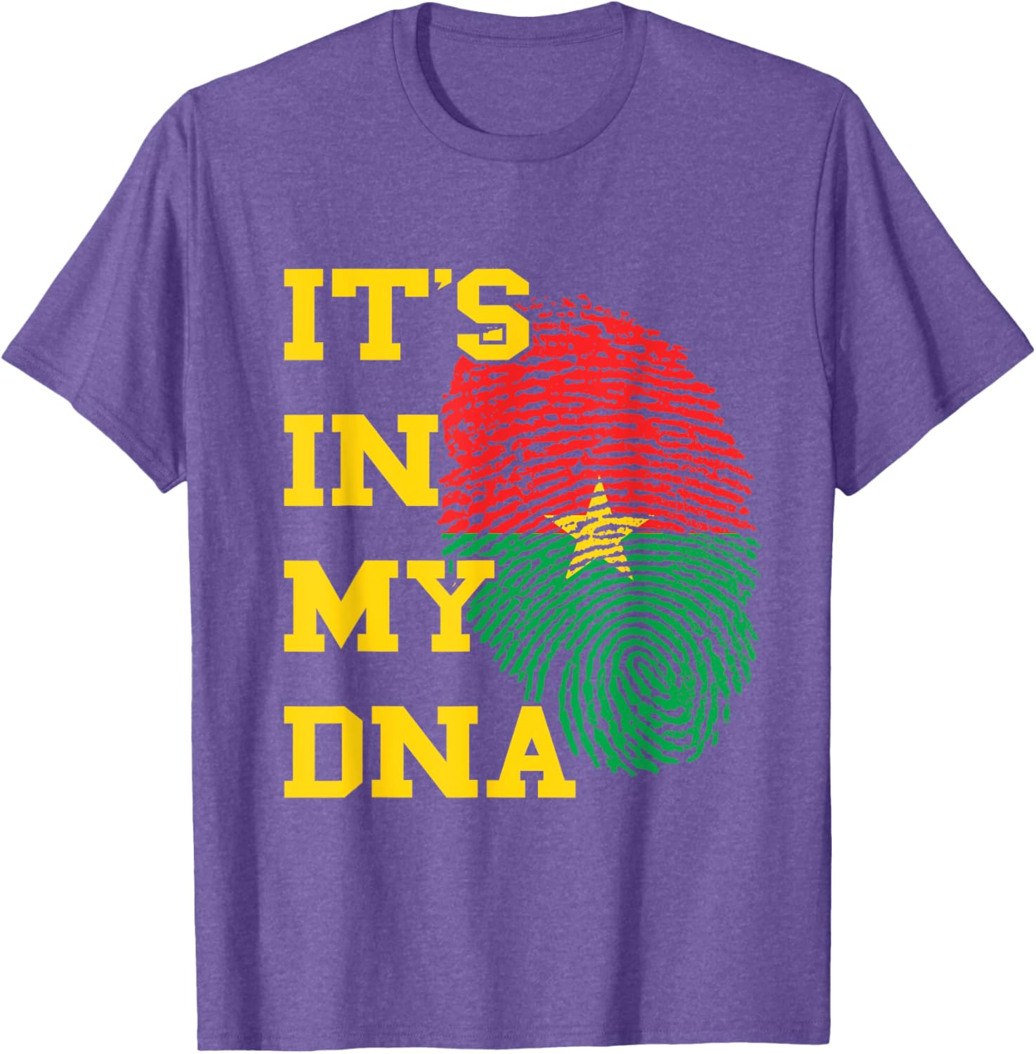 Burkina Faso It's In My DNA Flag Thumbmark T-Shirt for Proud Fans - 13