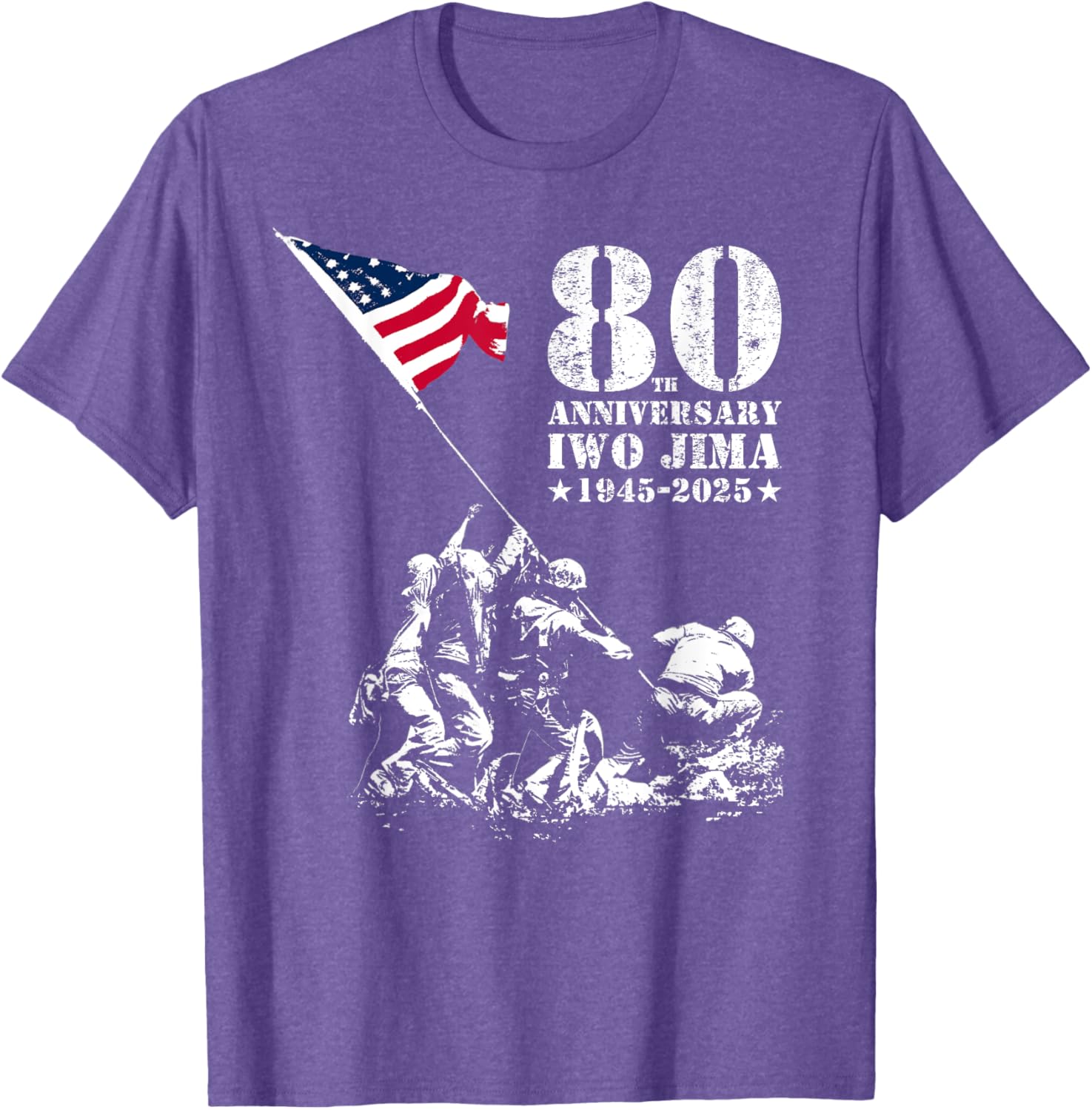 80th Anniversary Iwo Jima WWII Veterans T-Shirt for Honor and Remembrance - 2
