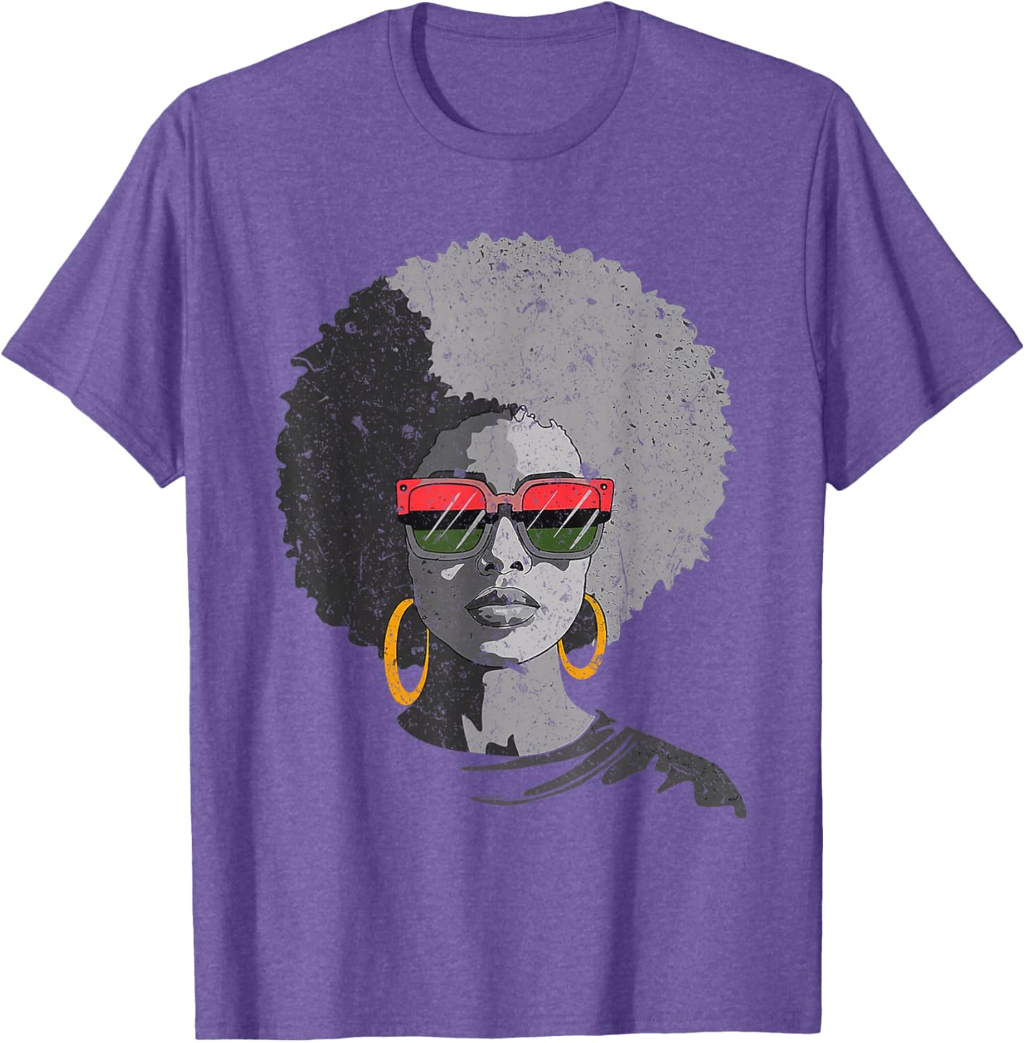 Black Queen Afro Melanin Juneteenth T-Shirt for Women - Stylish & Proud - 1