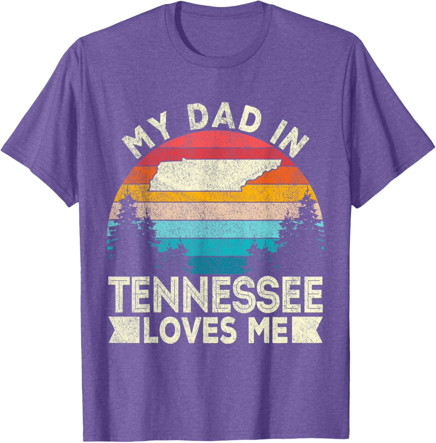 Retro Tennessee T-Shirt My Dad Loves Me Casual Gift for Dad - 27