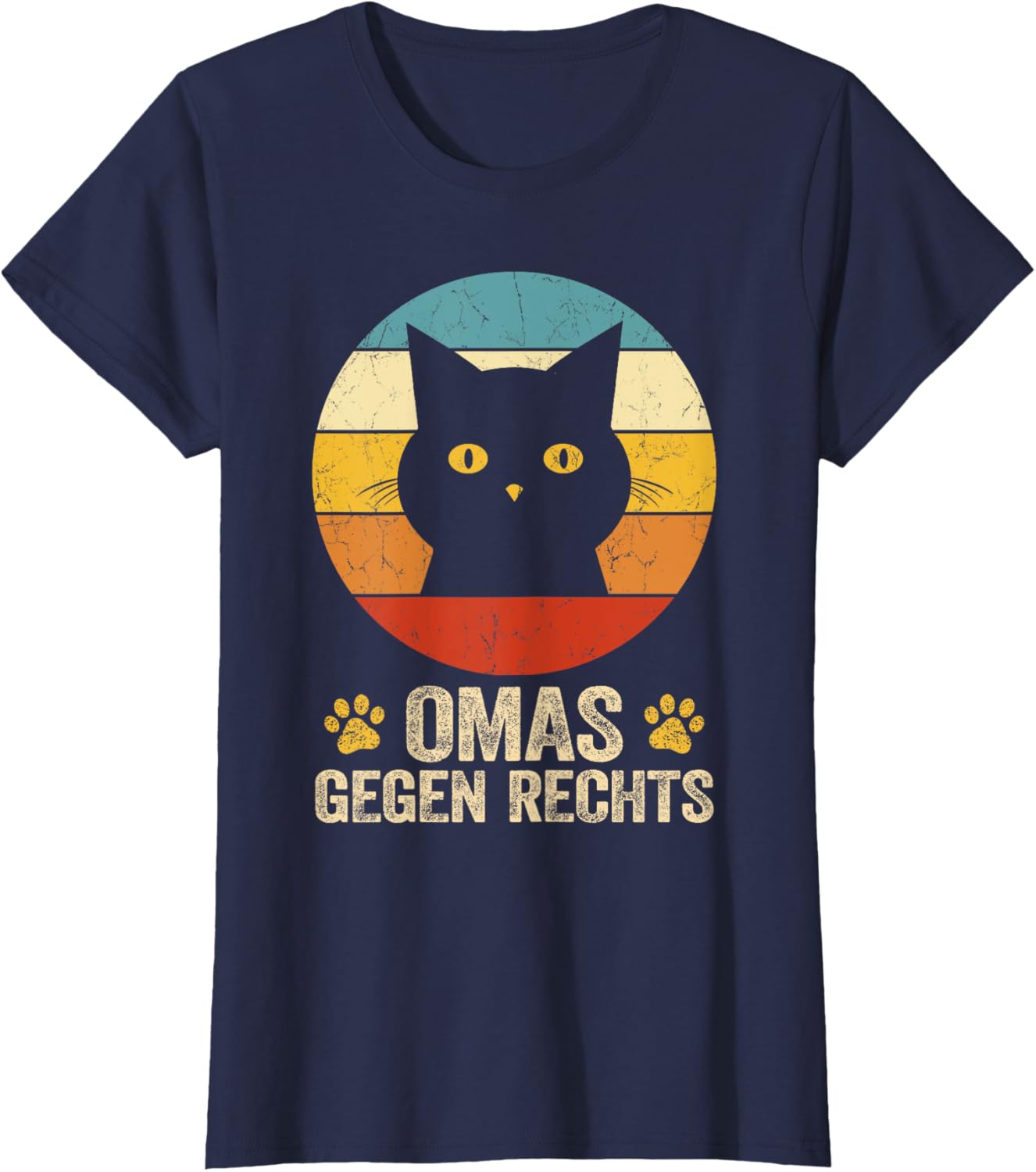 Colorful Retro Grandmas Against Right Shirt Fun Vintage T-Shirt - 1