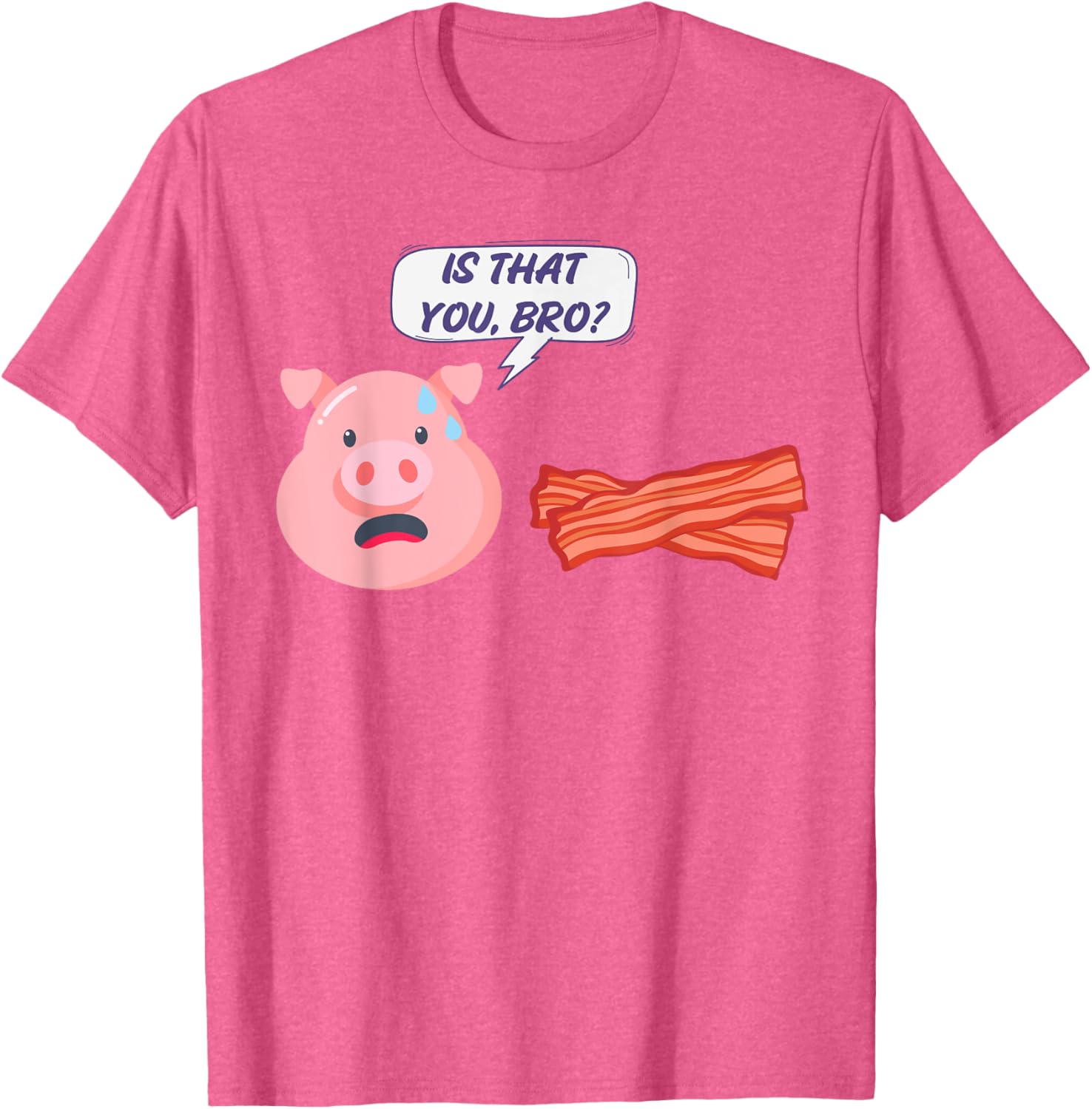 Funny Bacon Lover T-Shirt with Humorous Pig Design for Foodies - 9