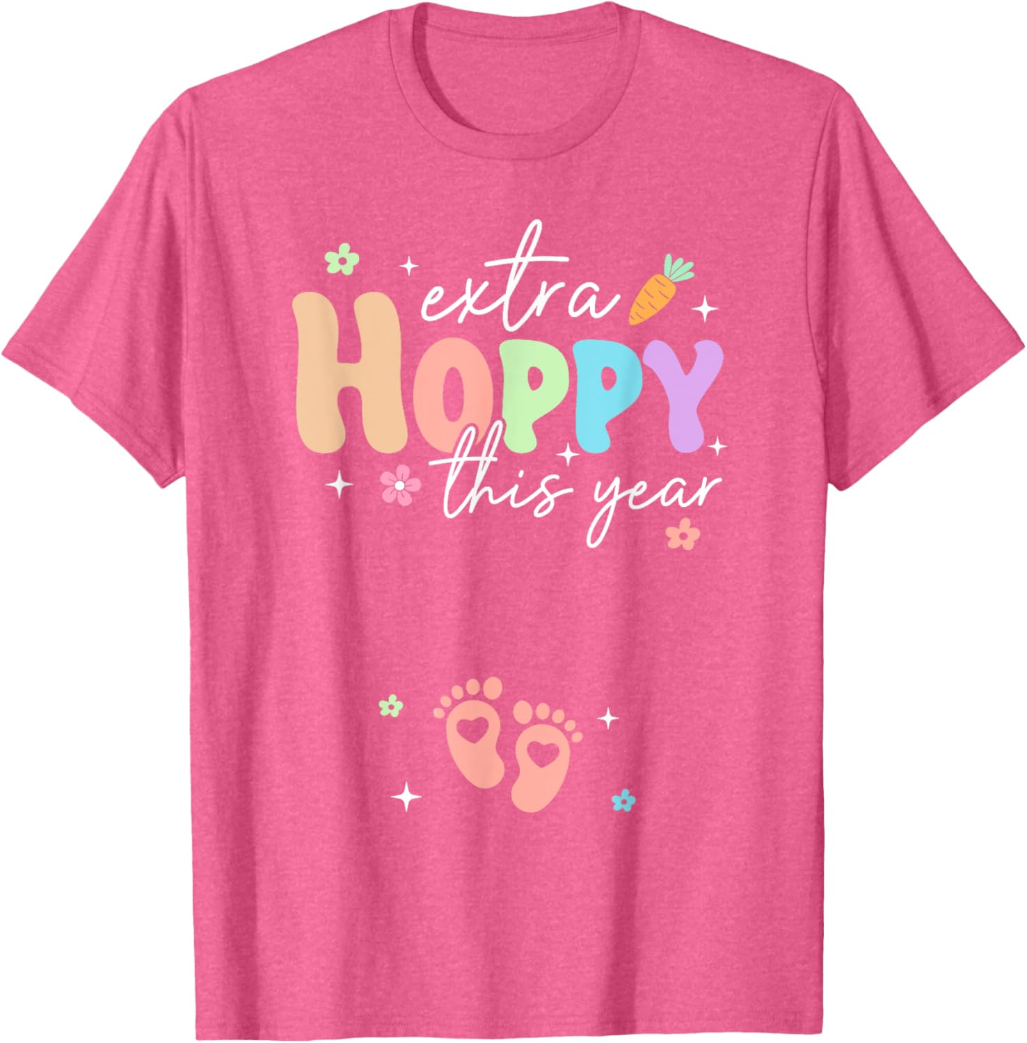Expecting Baby Footprints Easter Day Gender Reveal T-Shirt for Moms - 7