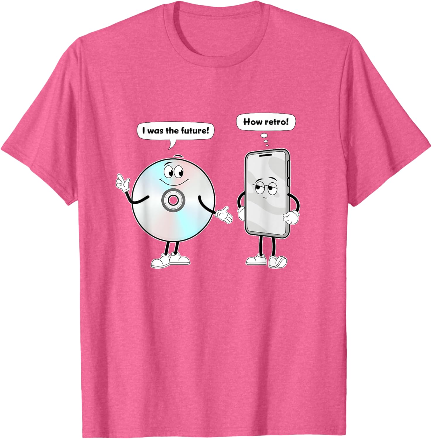 CD vs Smartphone Technology Past vs Future T-Shirt for Music Lovers - 5