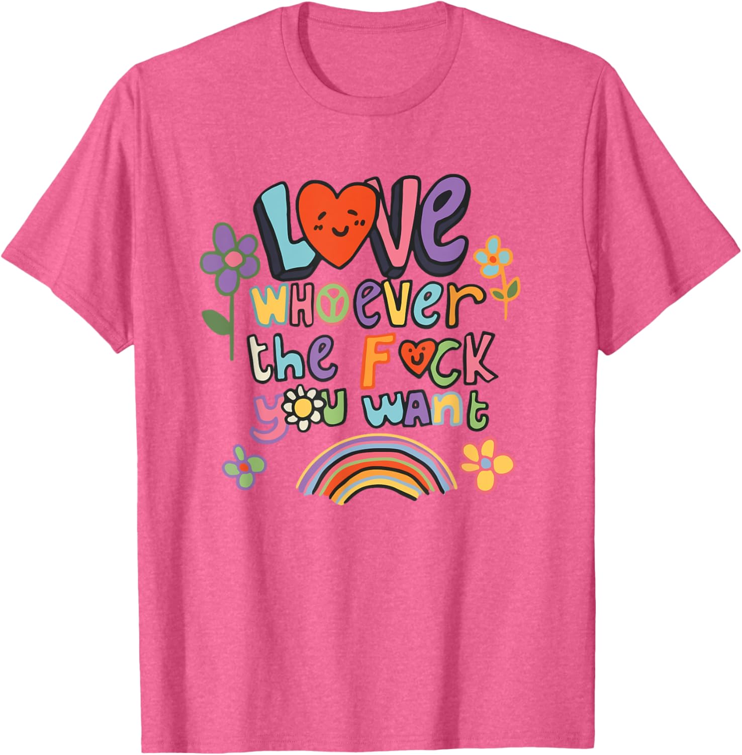 Love Whoever You Want LGBTQ Rainbow Pride Month T-Shirt for All - 3