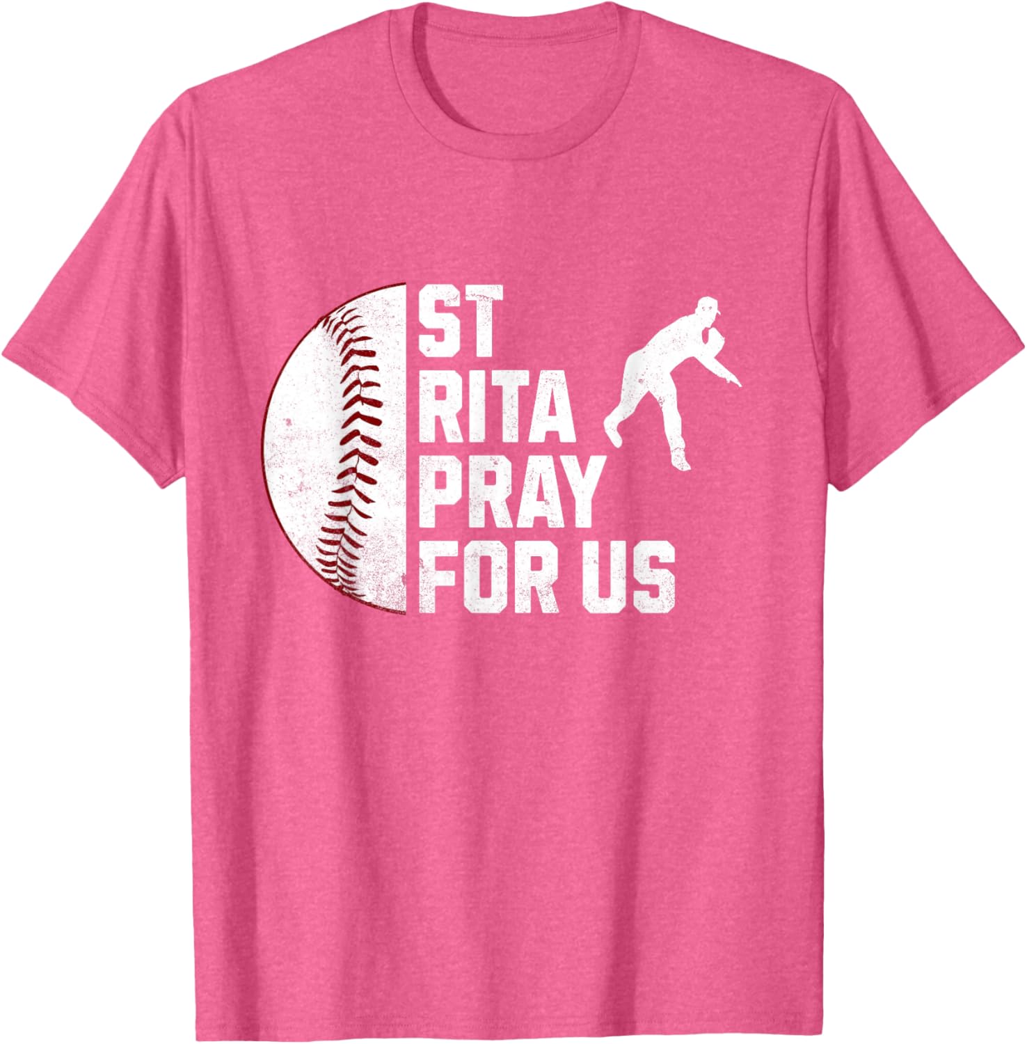 St Rita of Cascia Baseball Pitcher Patron Saint T-Shirt for Prayer Warriors - 16