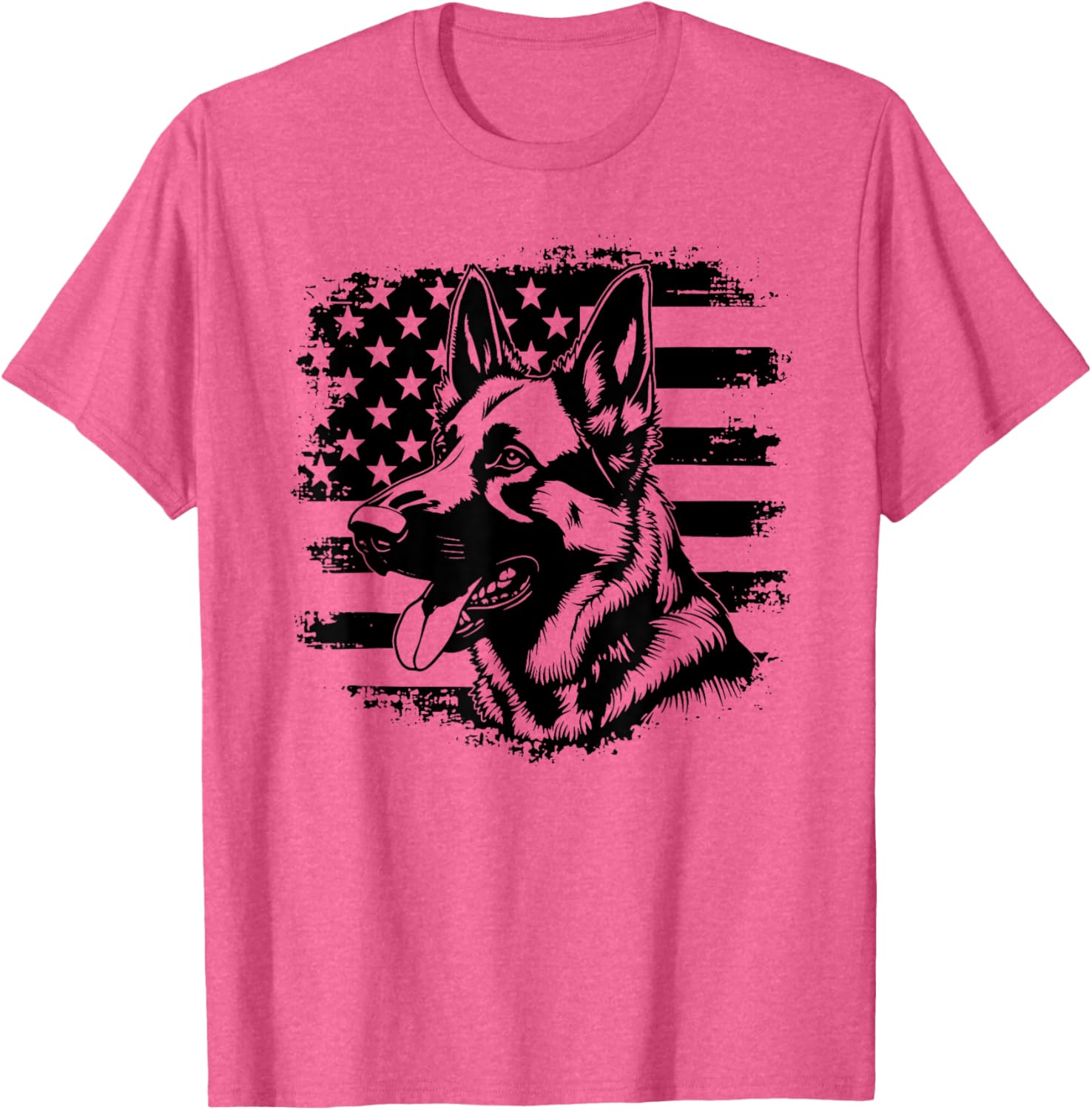 Patriotic German Shepherd USA Flag Sunglasses T-Shirt for 4th of July - 1
